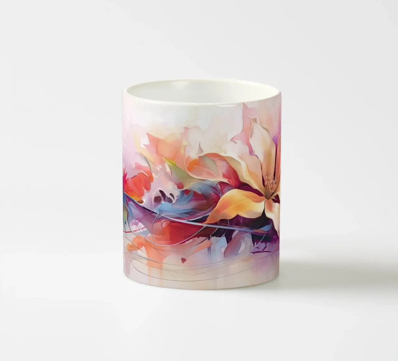 Abstractebloem keramische mok van Imagine