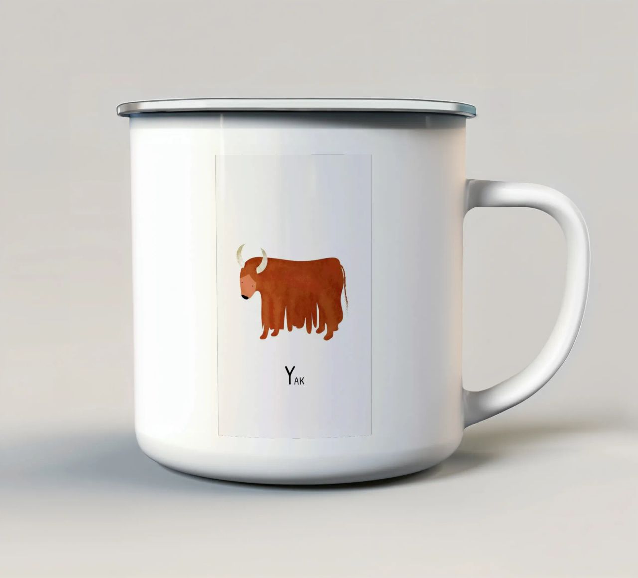 Yak tazza in smalto da Little Flourishes