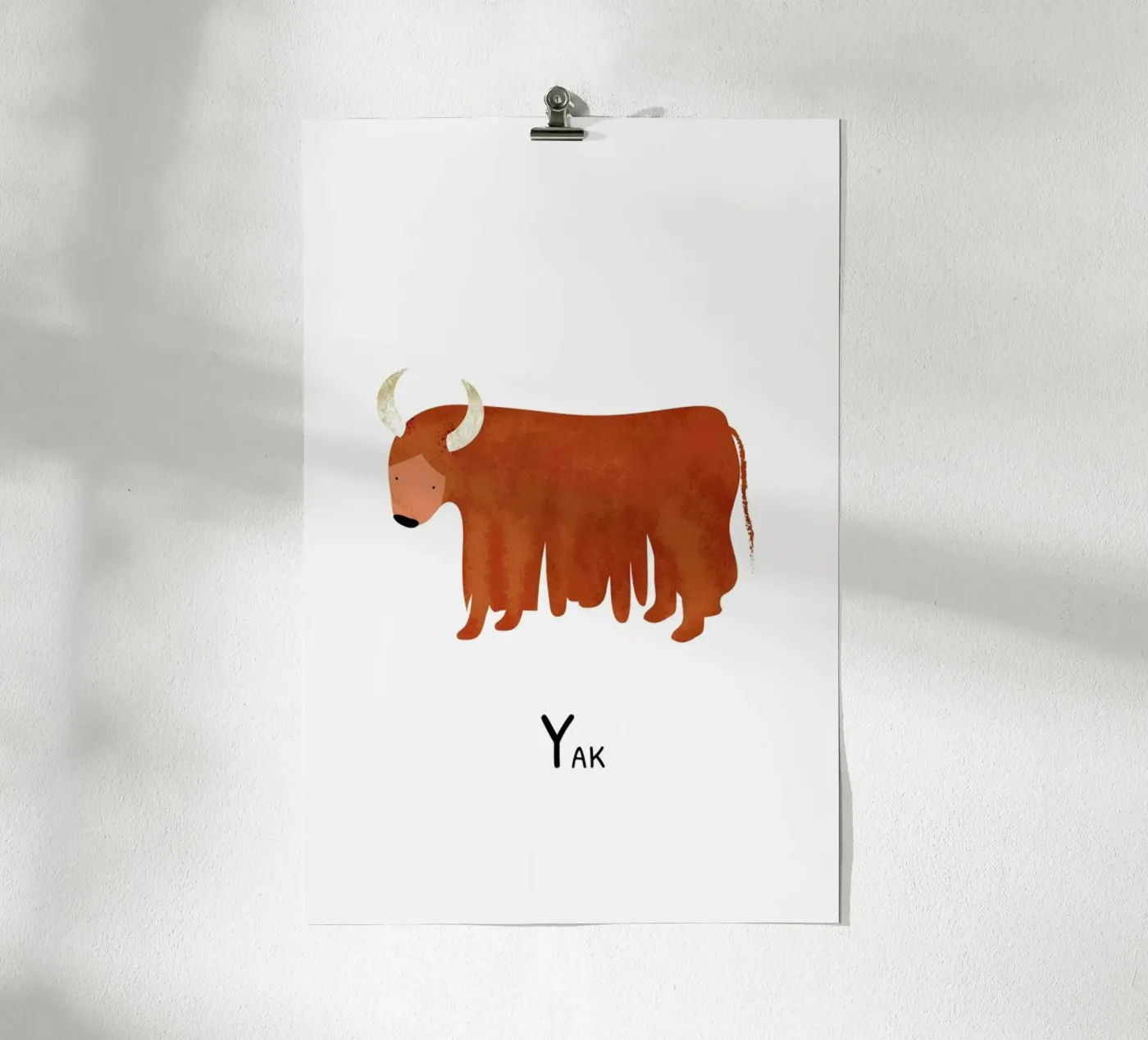 Yak poster van Little Flourishes