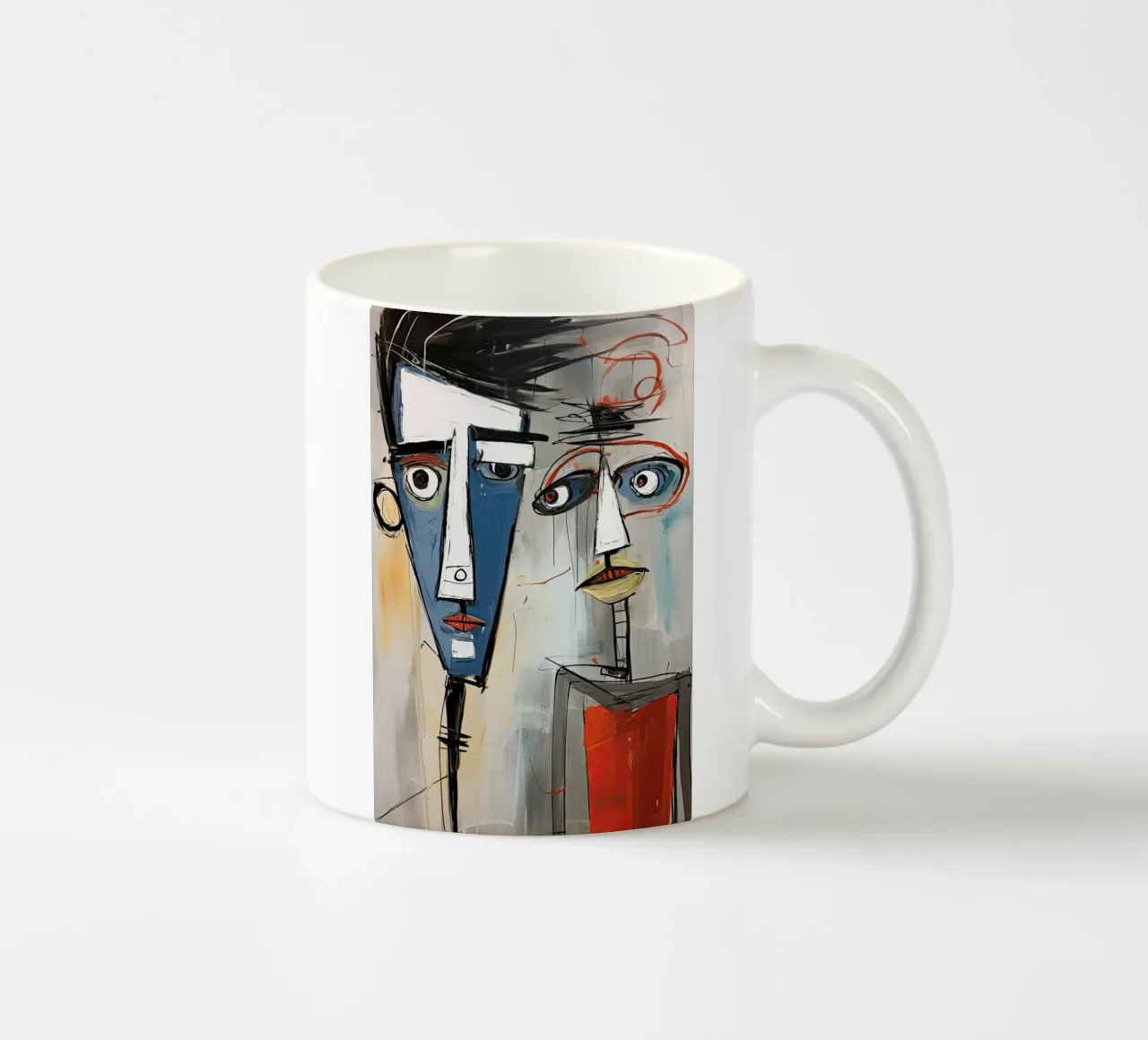 Volti astratti tazza in ceramica da Imagine