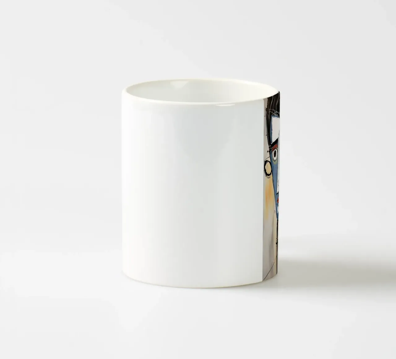 Abstrakte Gesichter Keramik Tasse von Imagine