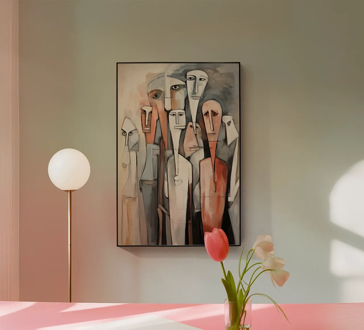 Abstrakte Menschen Acryl-Glas von Imagine