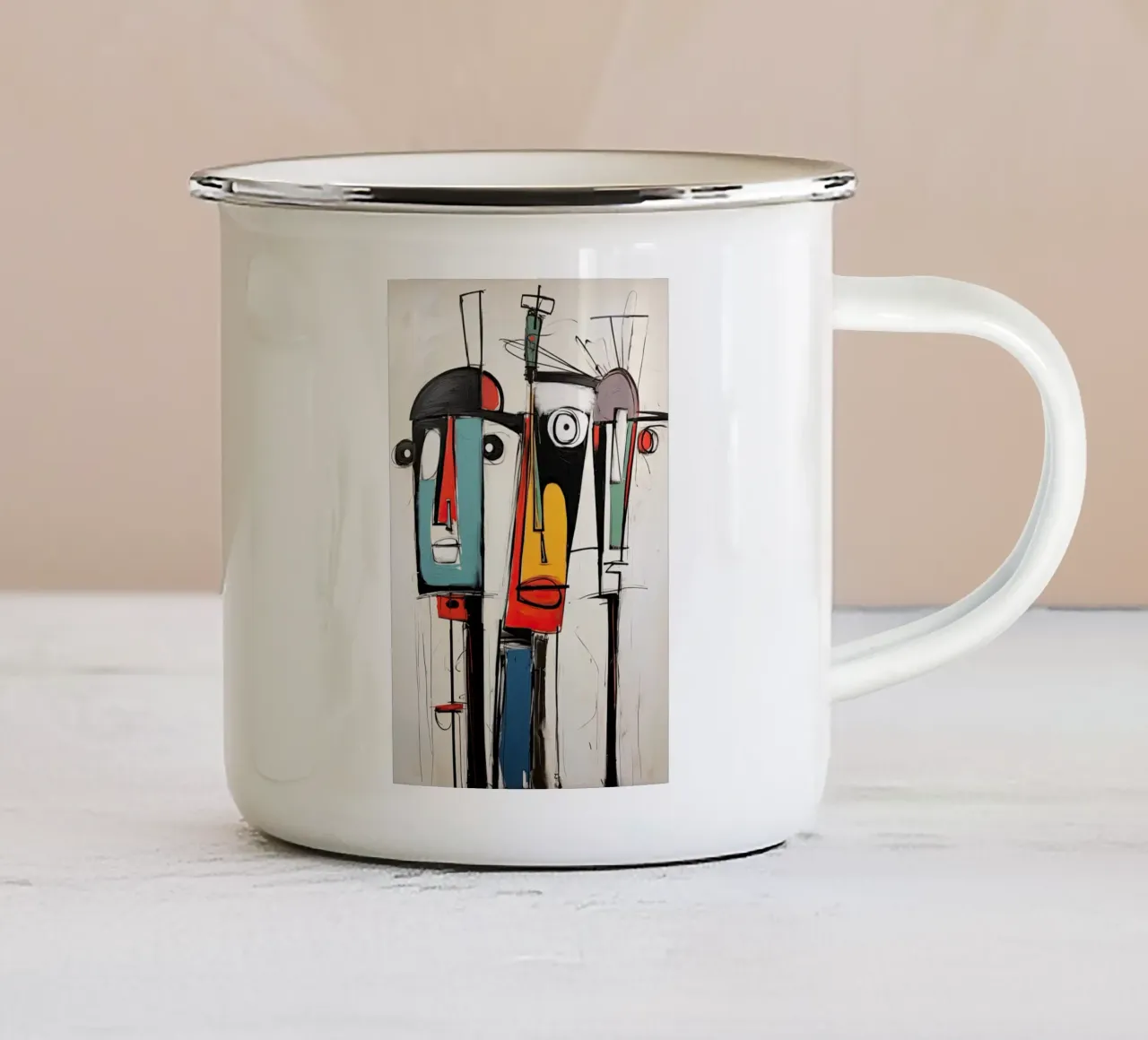 Espressionismo astratto tazza in smalto da Imagine
