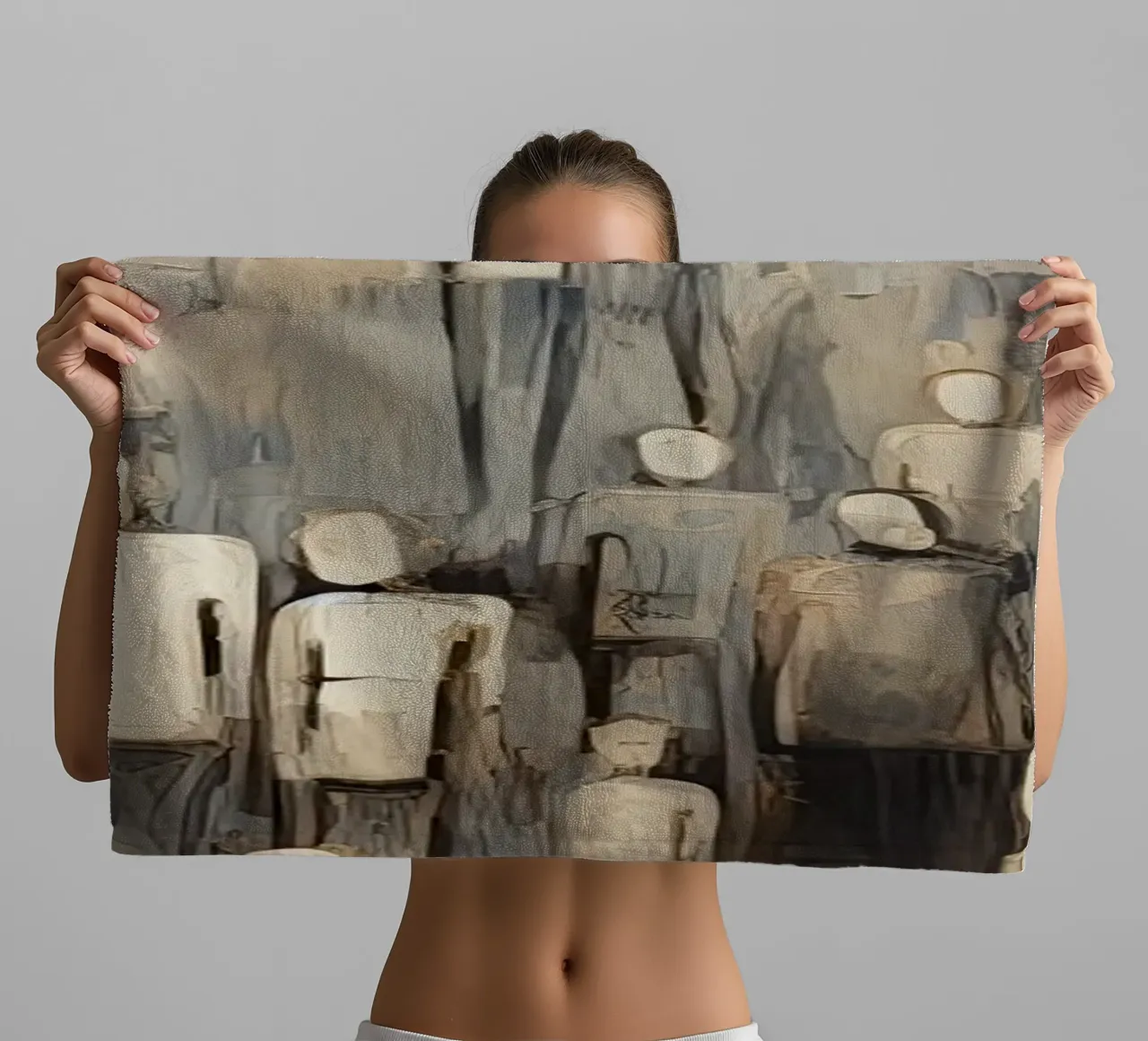 Persone astratte asciugamano da bagno da Imagine