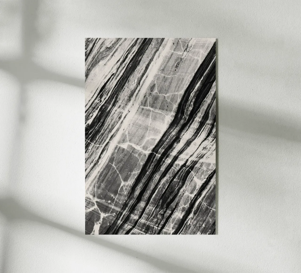 Abstract Marble Black & Cream acrylic glass by SilverPegasus