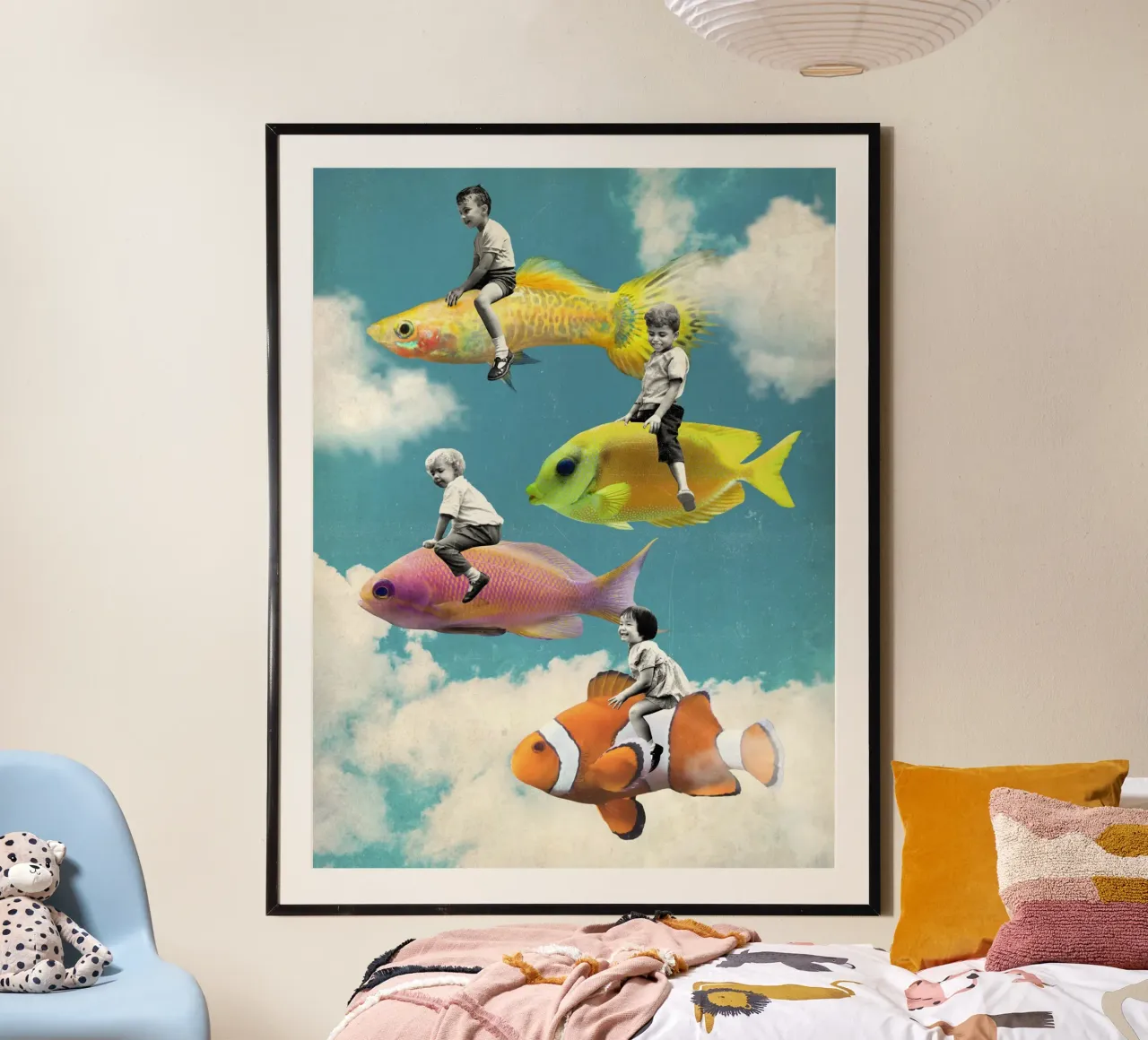 Pesce che nuota nel cielo poster da 🎁 ARTVI-SHOP
