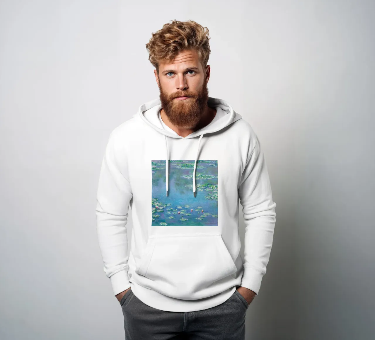 Le ninfee di Claude Monet felpa con cappuccio da Monet Art Prints