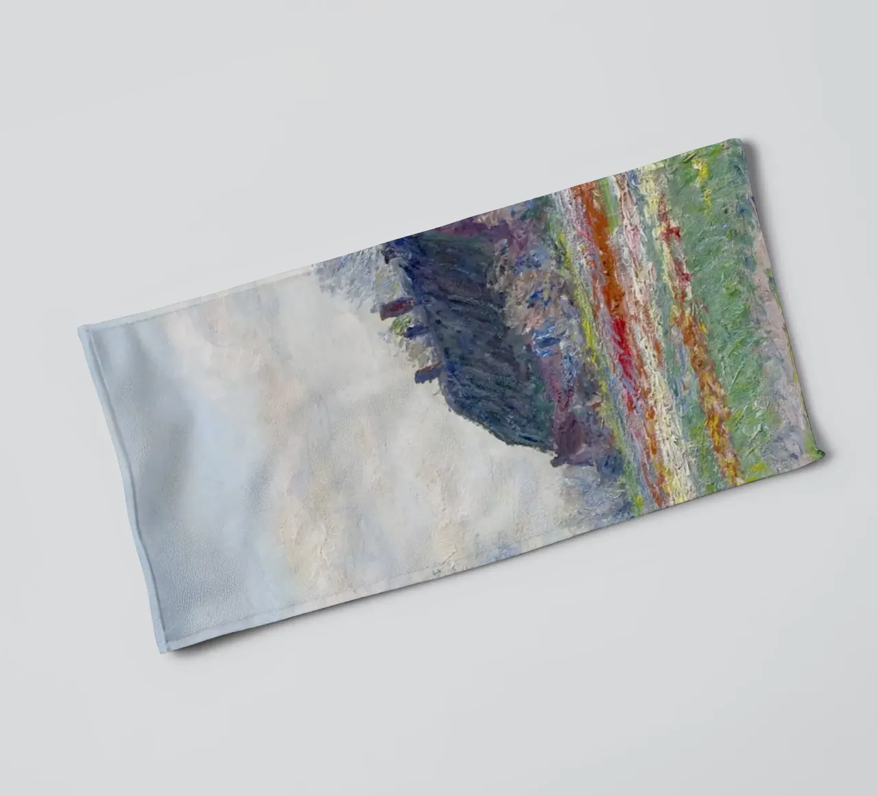 Claude Monet’s Tulip Fields at Sassenheim (1886) asciugamano da bagno da Monet Art Prints