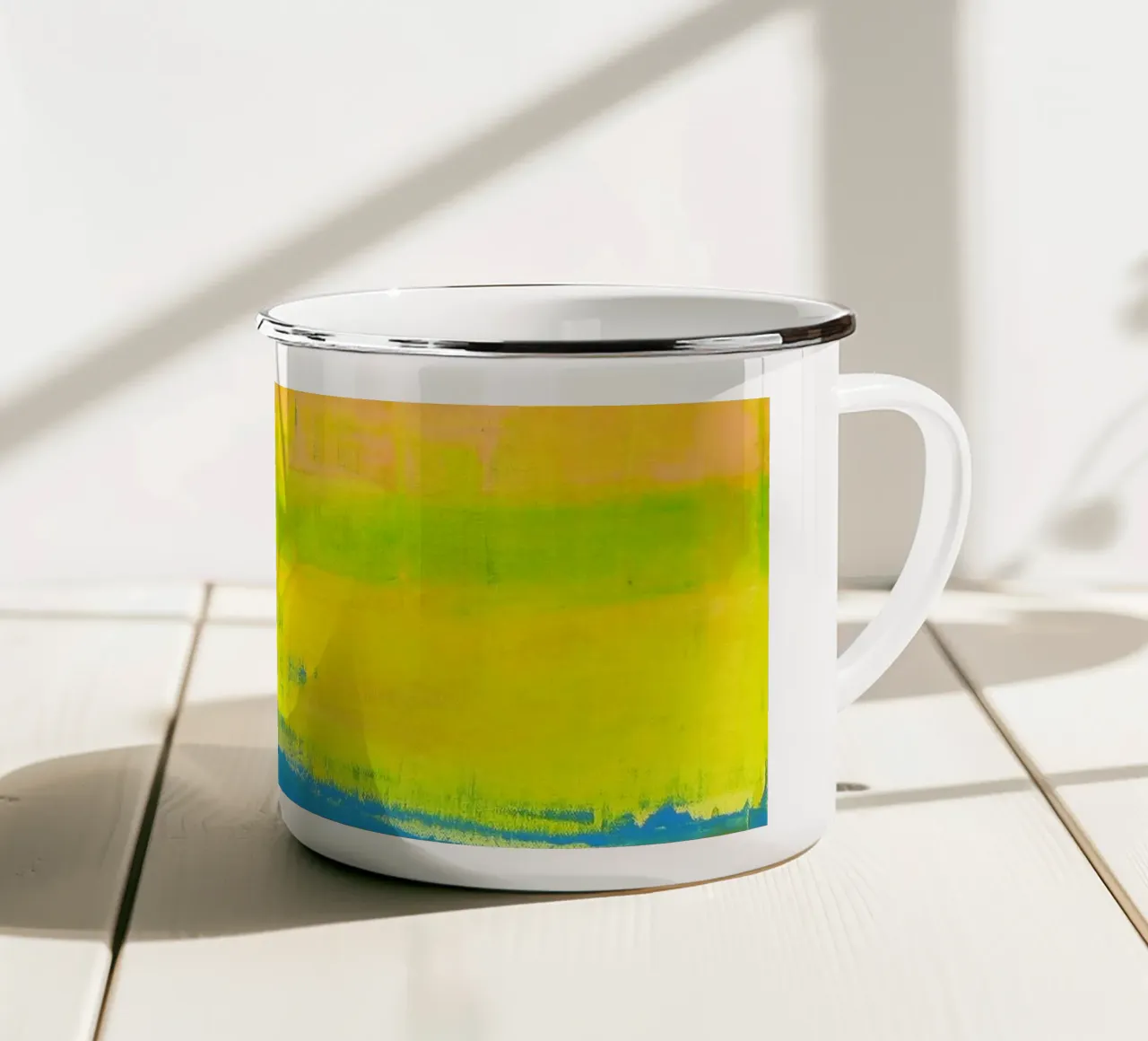 Giornata di sole tazza in smalto da Petra Lang
