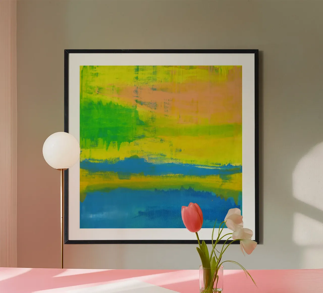 Giornata di sole poster con telaio in alluminio da Petra Lang