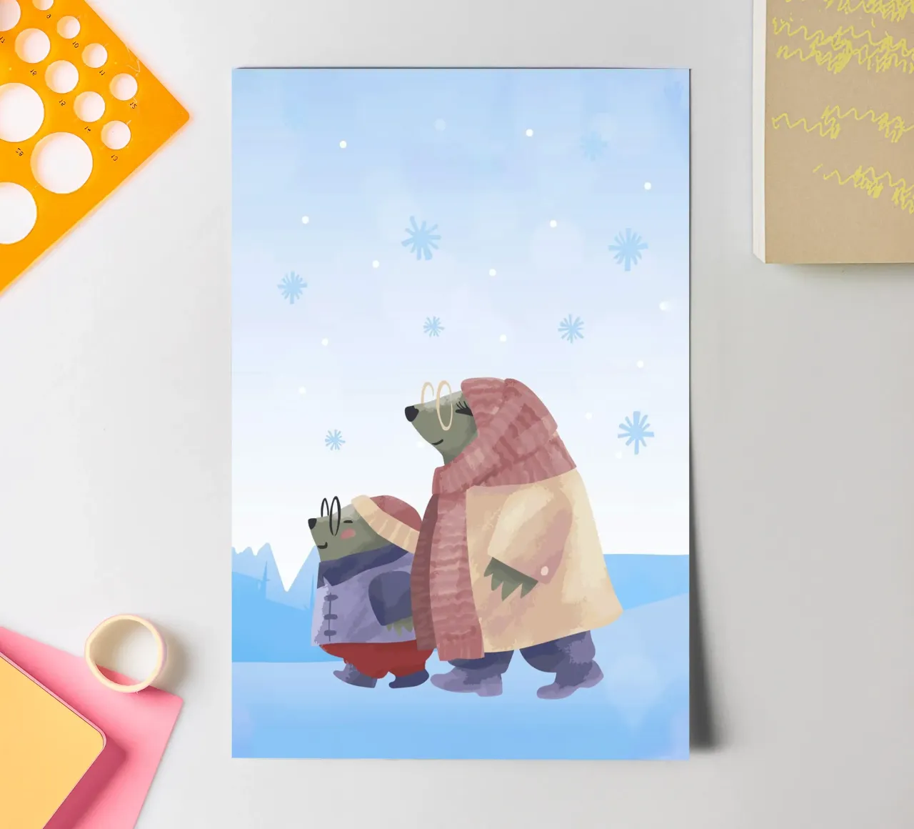Winterbären Stickerbogen von 🎁 ARTVI-SHOP