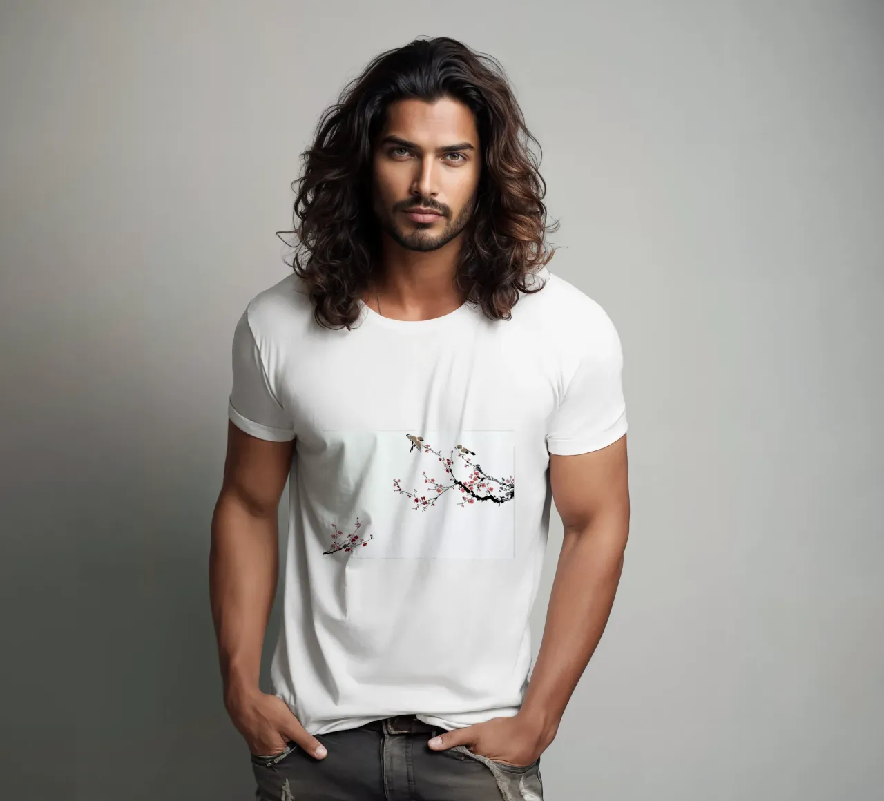 Jays & Sakura II t-shirt da Flora & Fauna