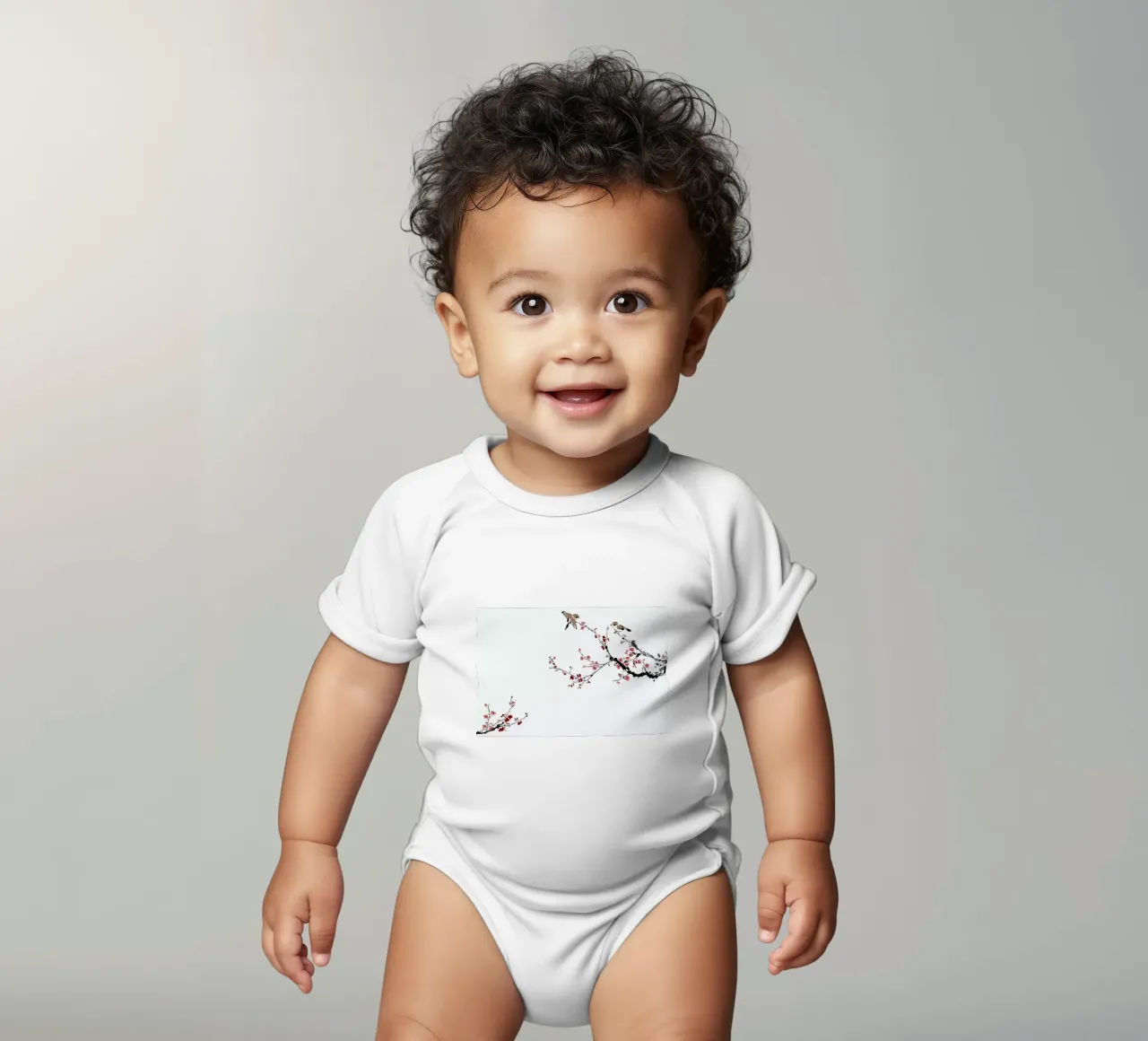 Jays & Sakura II body neonato maniche corte da Flora & Fauna