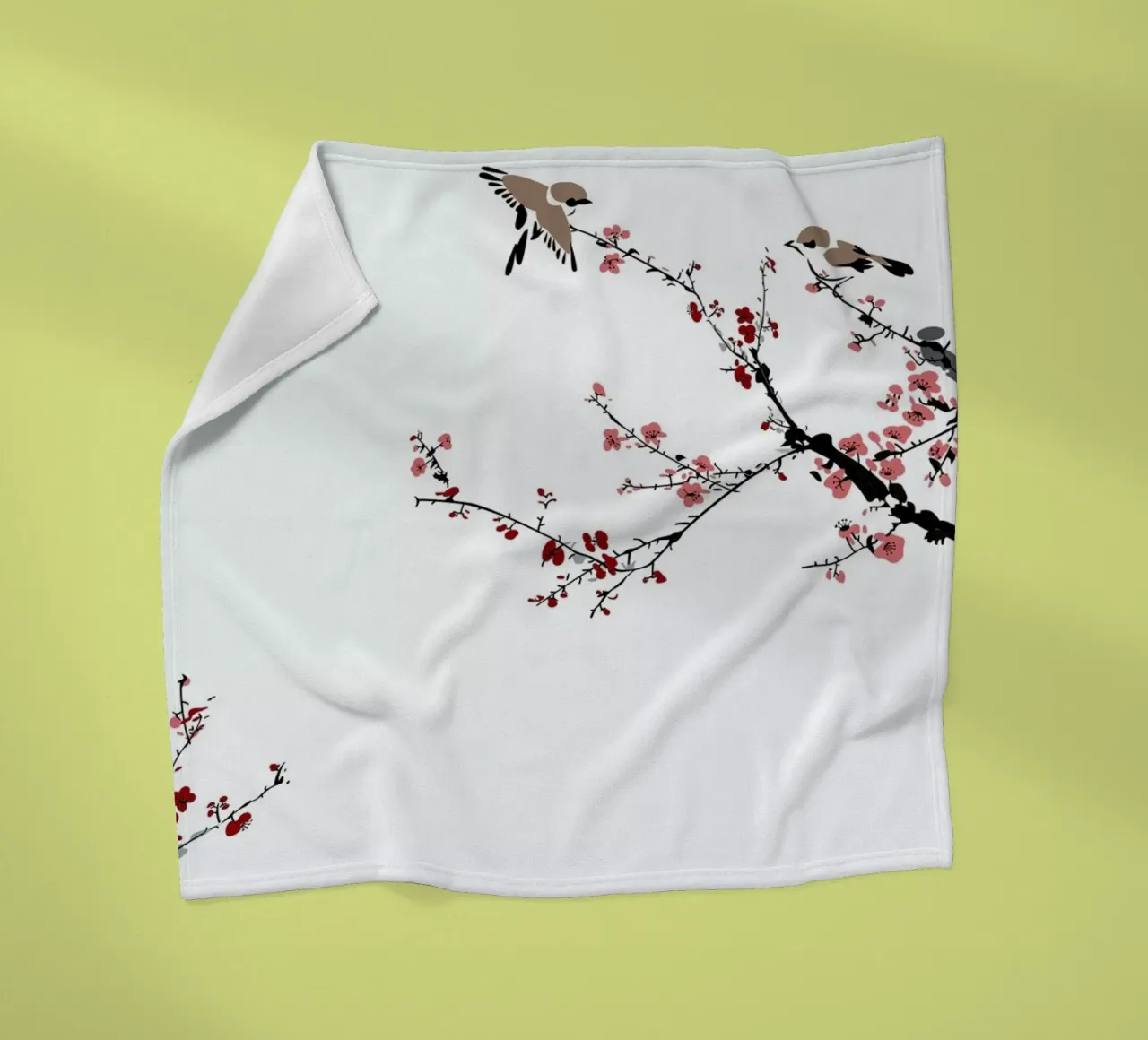 Jays & Sakura II coperta in pile da Flora & Fauna