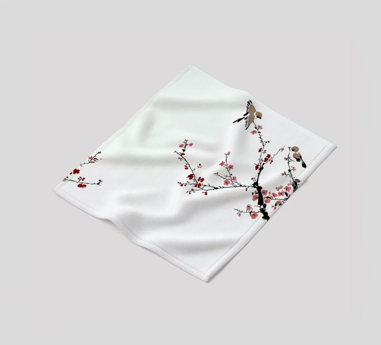 Jays & Sakura II coperta in pile da Flora & Fauna