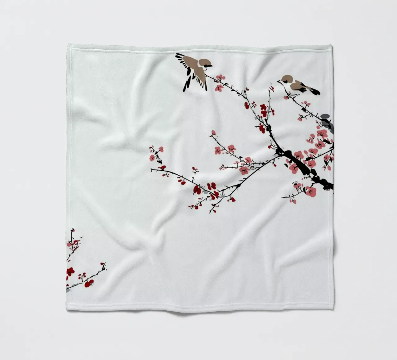 Jays & Sakura II coperta in pile da Flora & Fauna