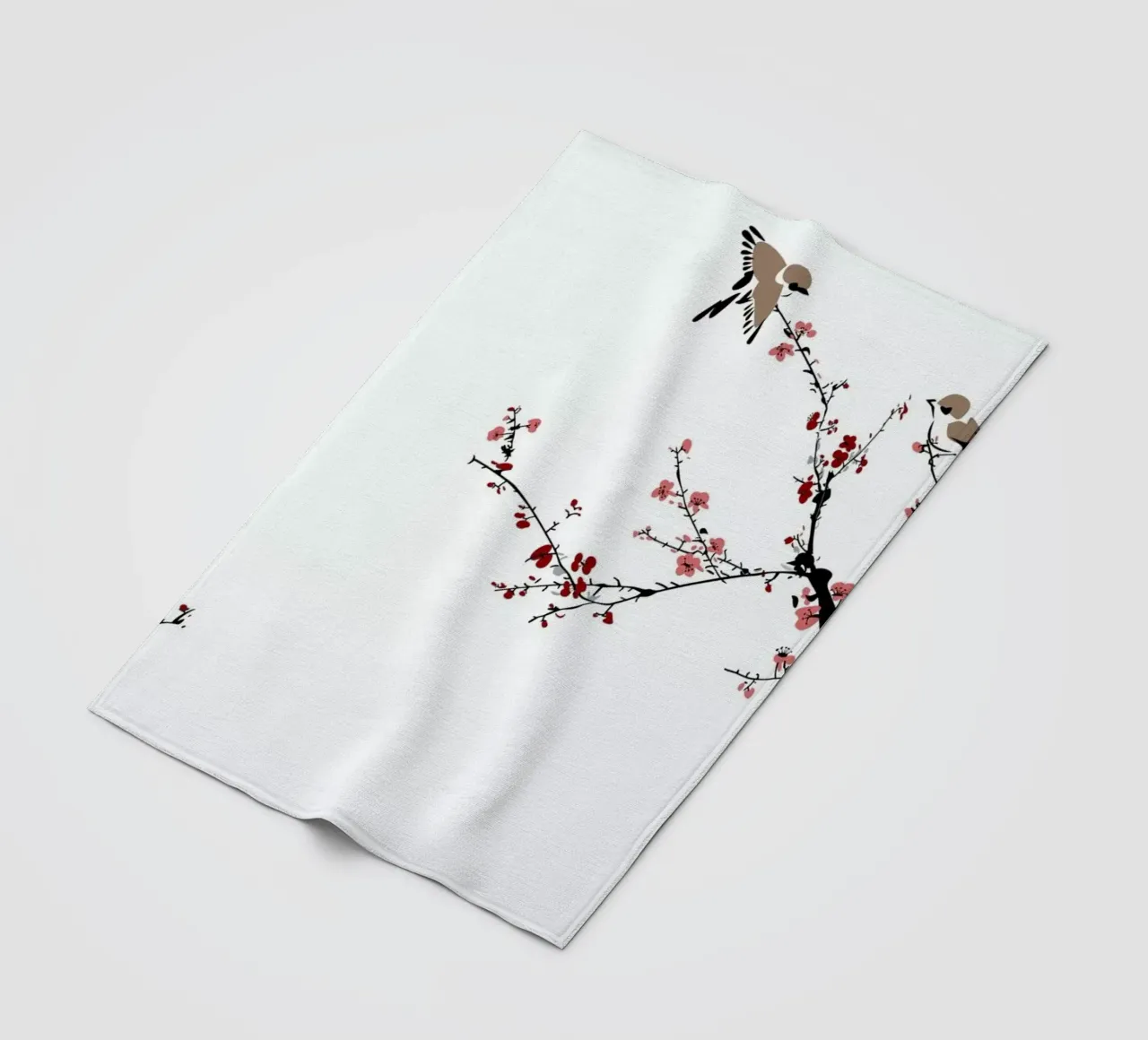 Jays & Sakura II coperta in pile da Flora & Fauna