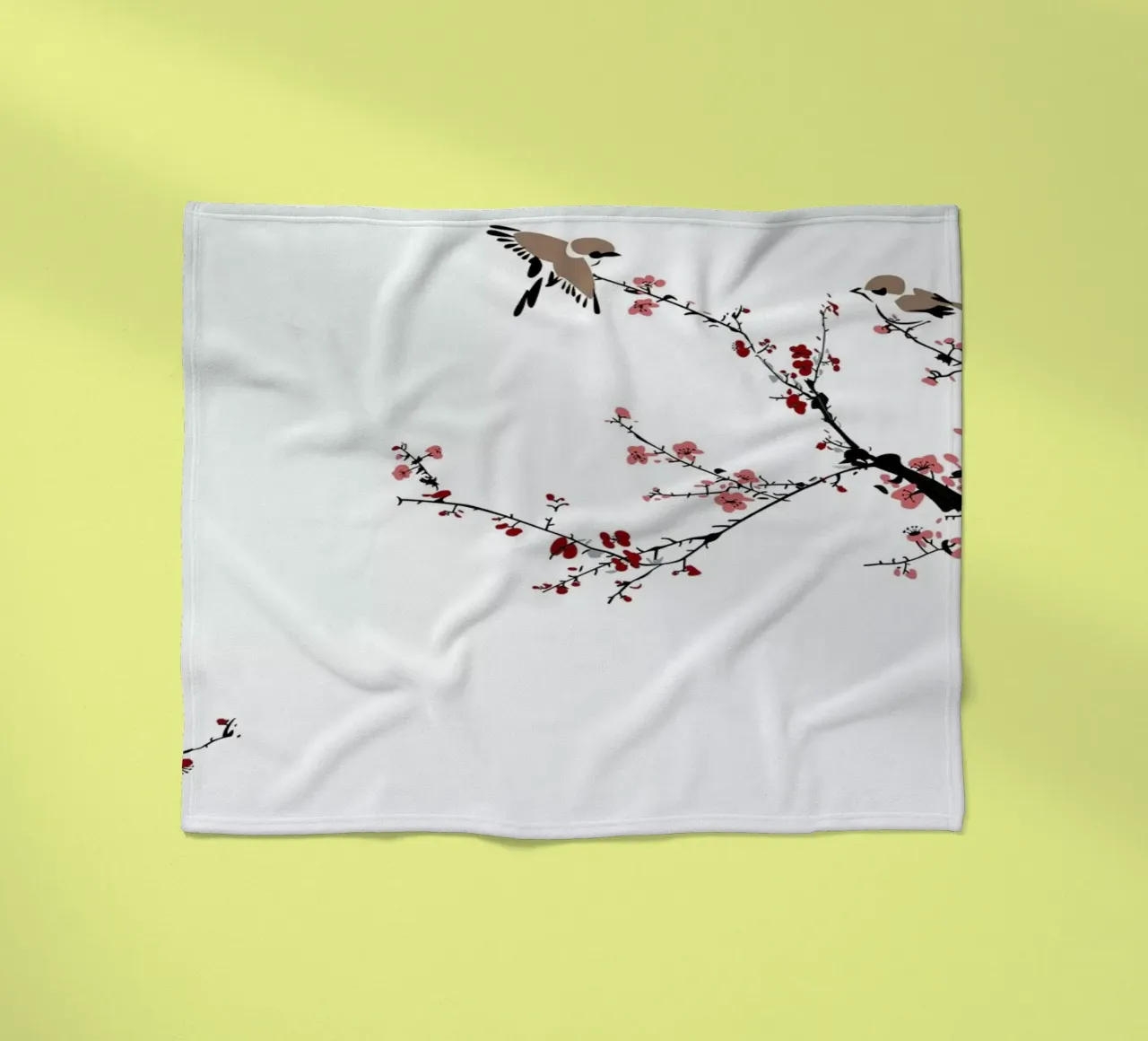 Jays & Sakura II coperta in pile da Flora & Fauna