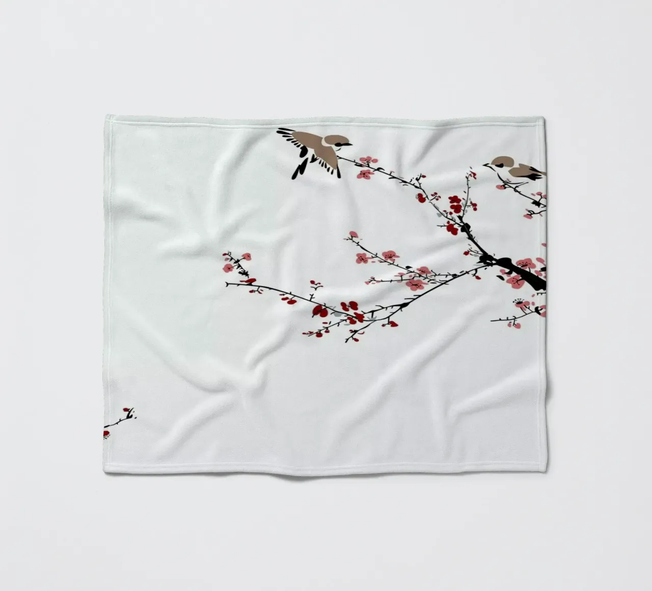 Jays & Sakura II coperta in pile da Flora & Fauna