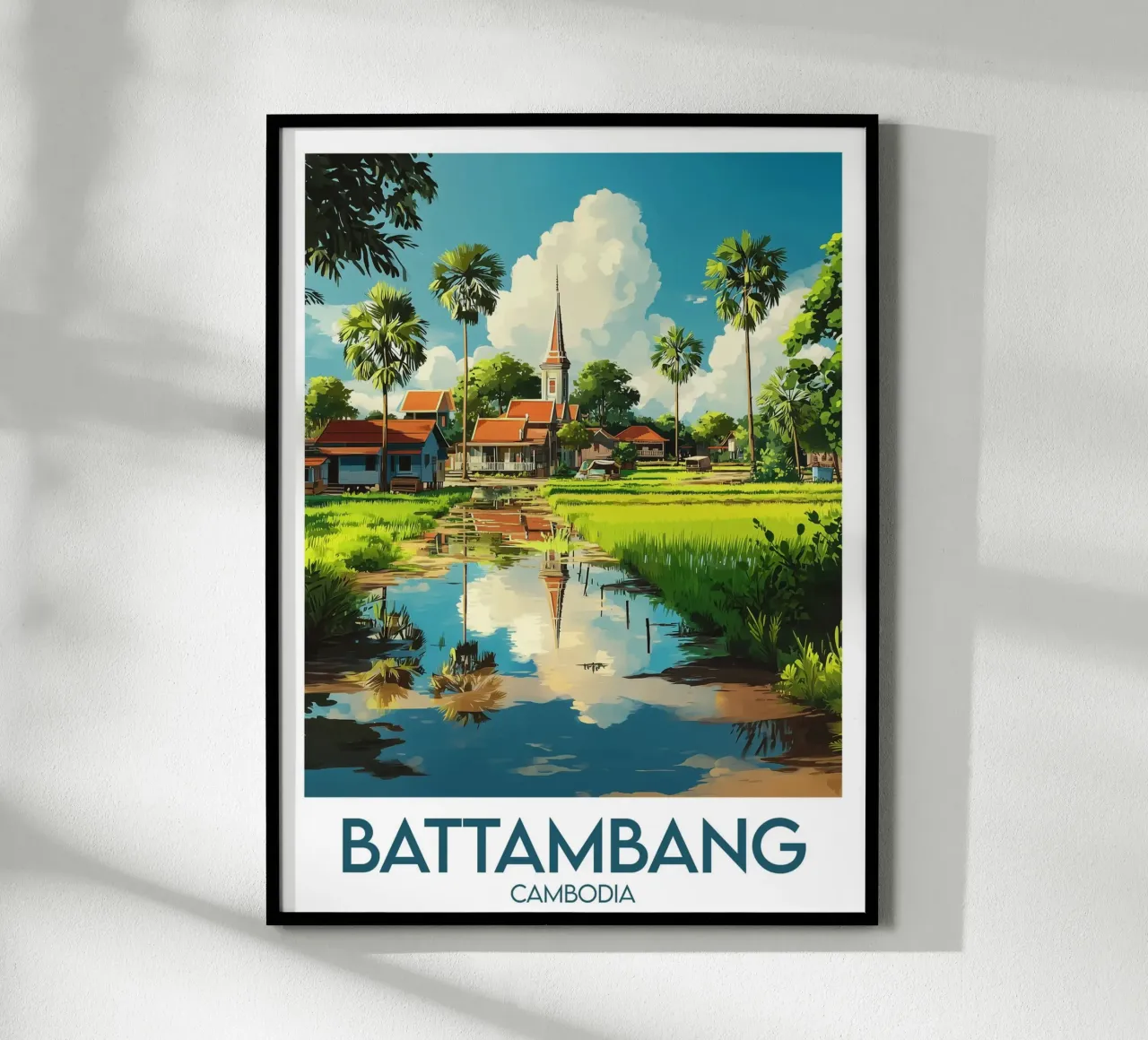 Affiche Battambang poster da Frame the World