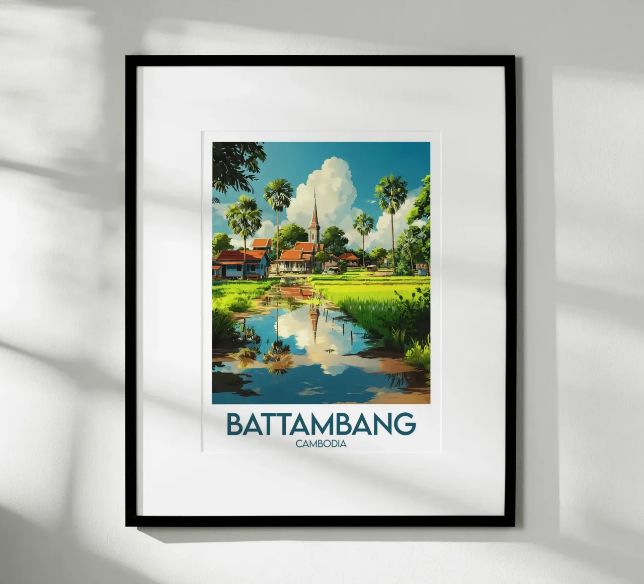 Affiche Battambang poster da Frame the World