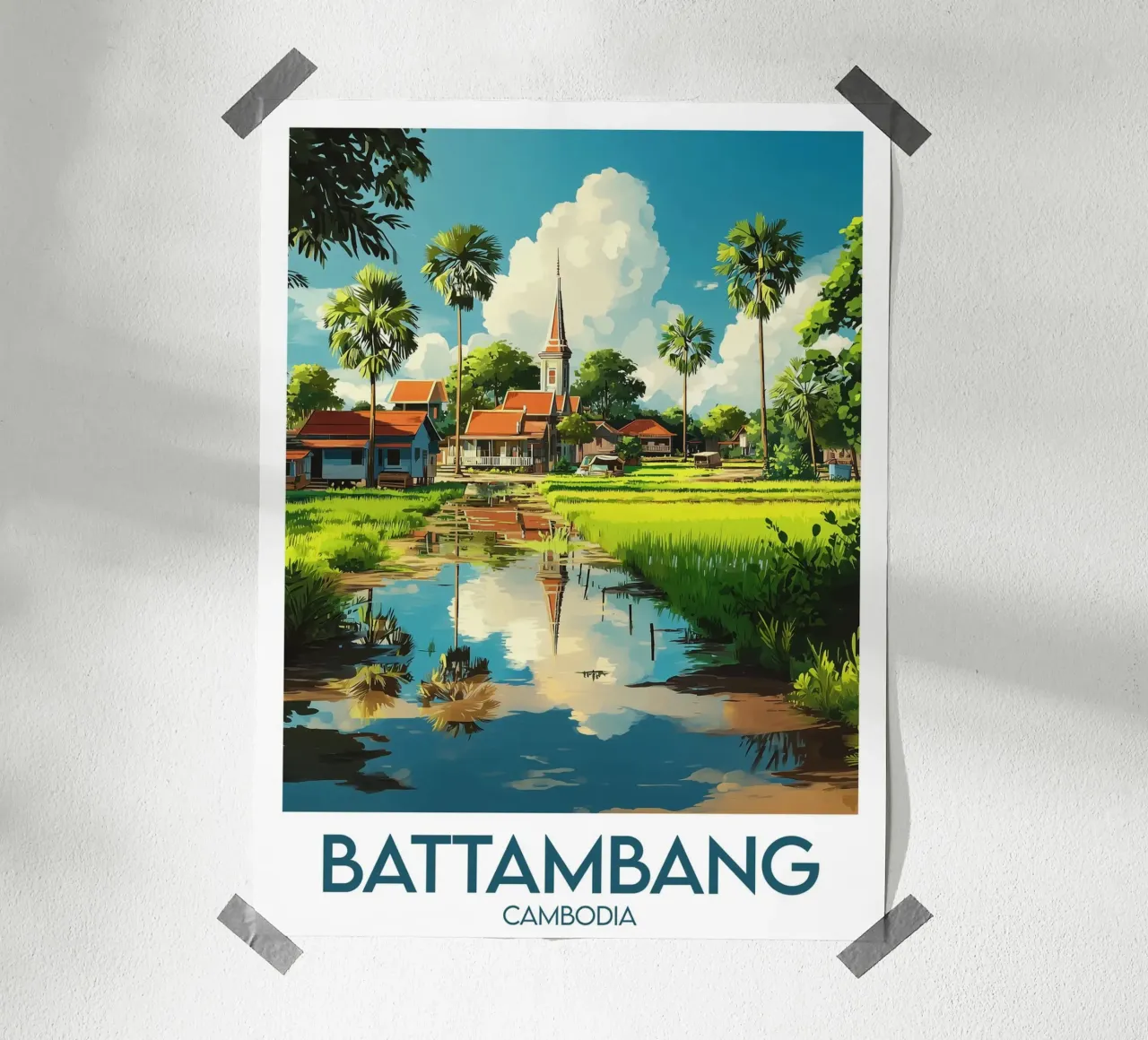 Affiche Battambang poster da Frame the World