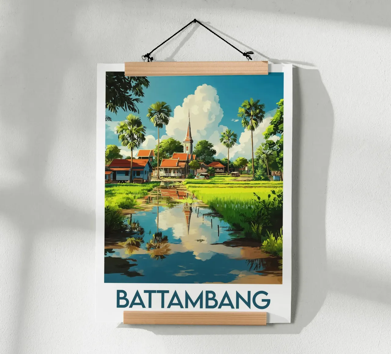 Affiche Battambang poster da Frame the World