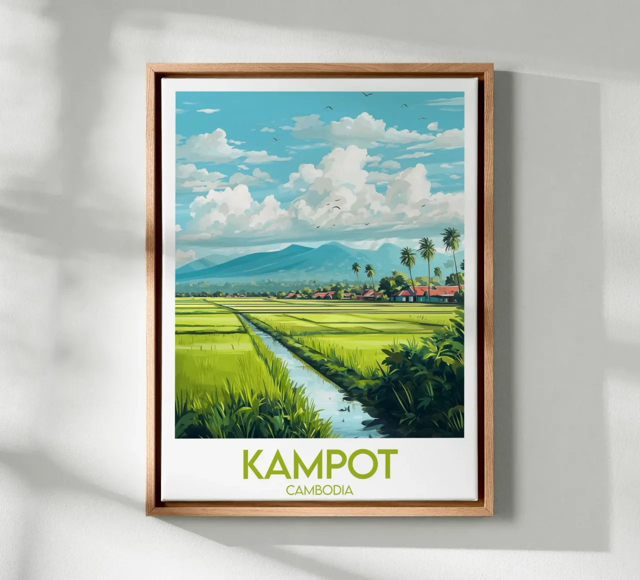 Affiche Kampot tela con Cornice a cassetta da Frame the World
