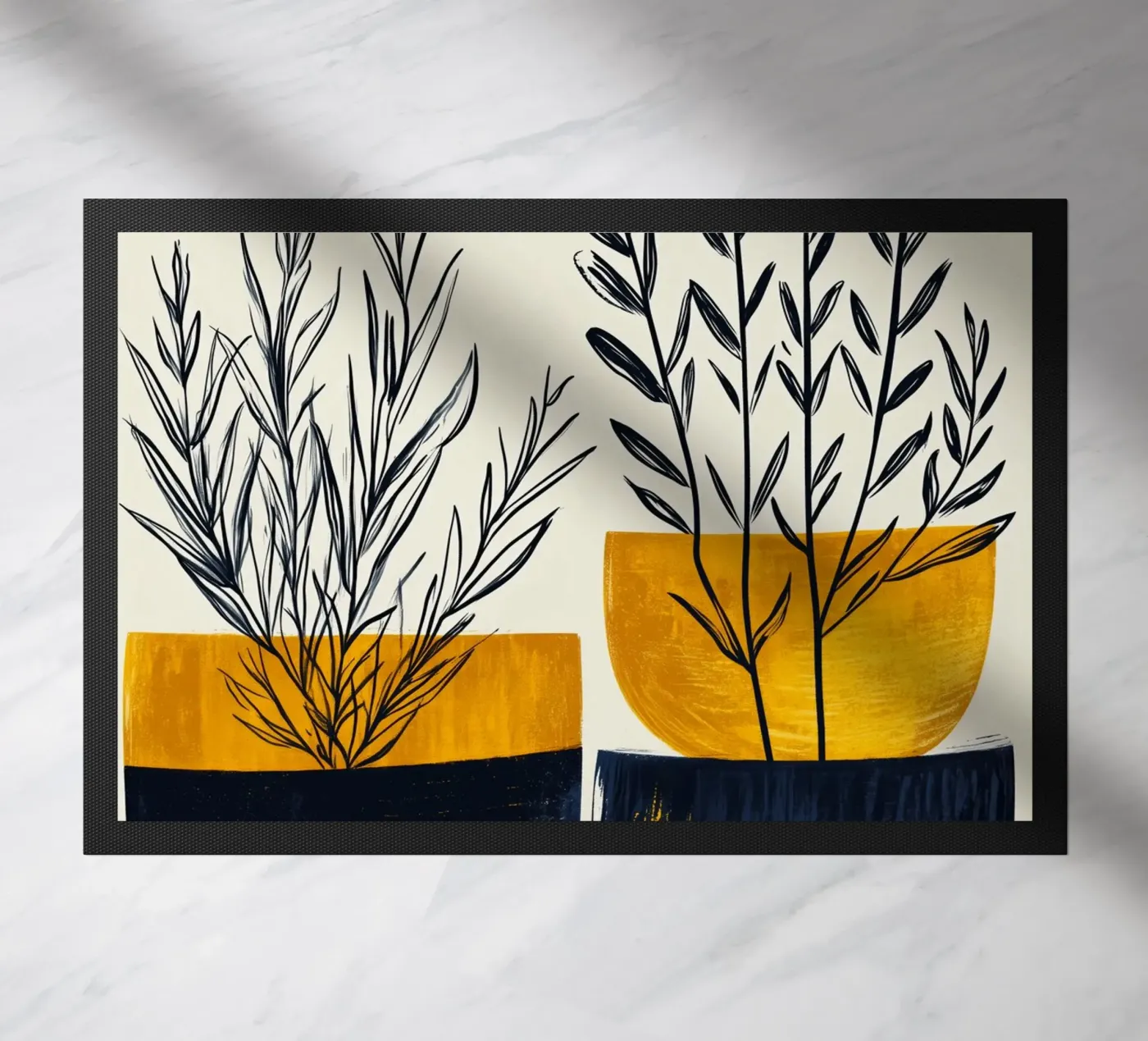 Potted plants doormat by Justyna Jaszke JBJart