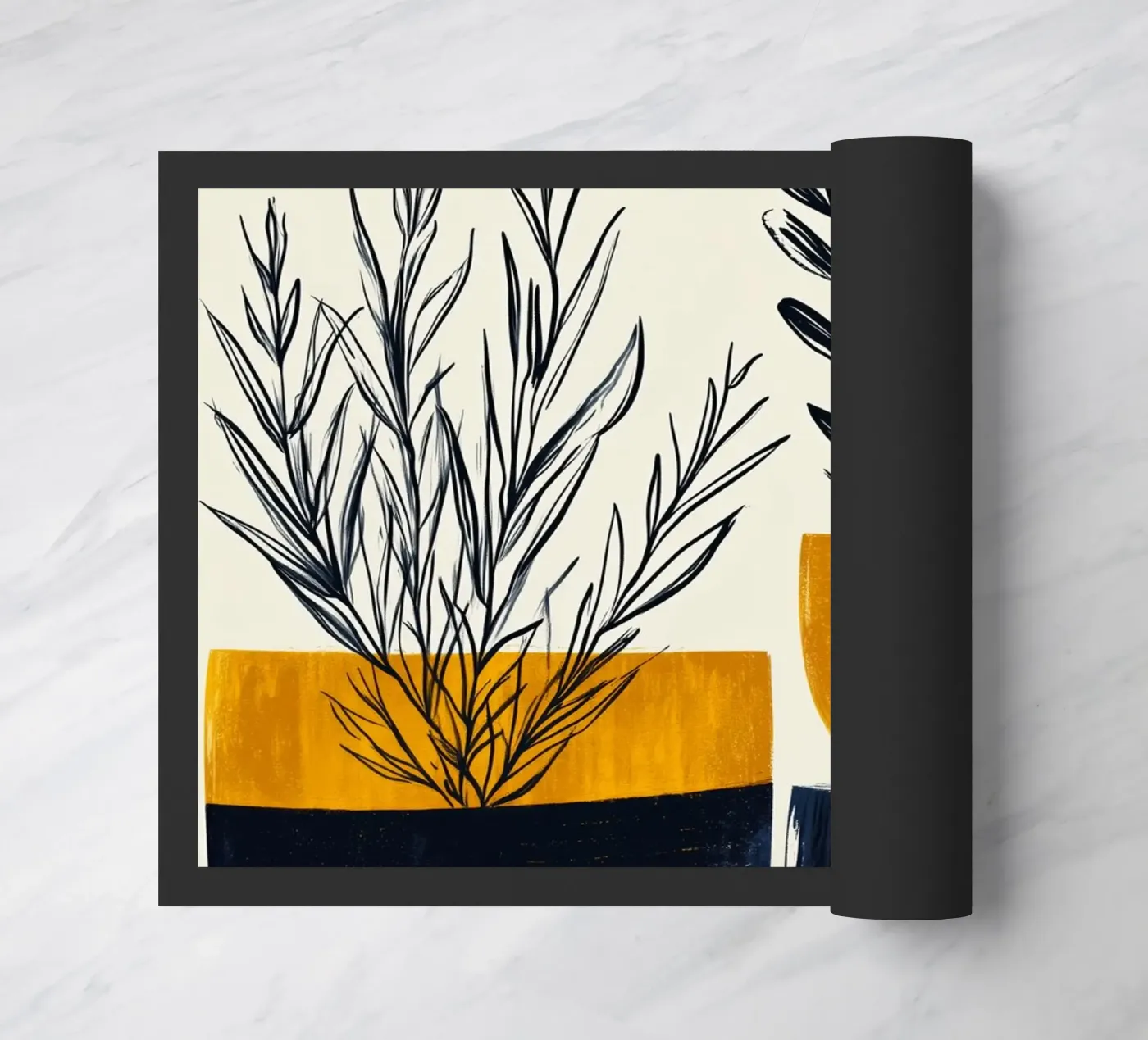 Potted plants doormat by Justyna Jaszke JBJart