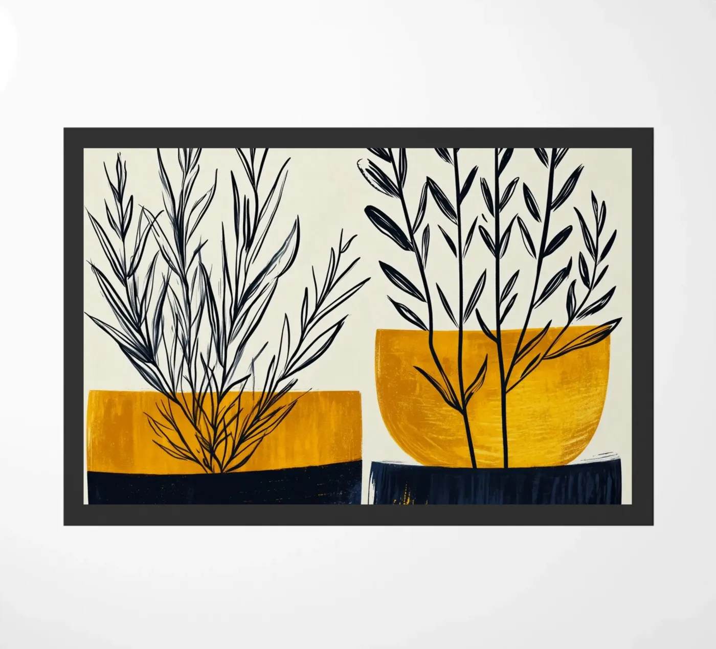 Potted plants doormat by Justyna Jaszke JBJart