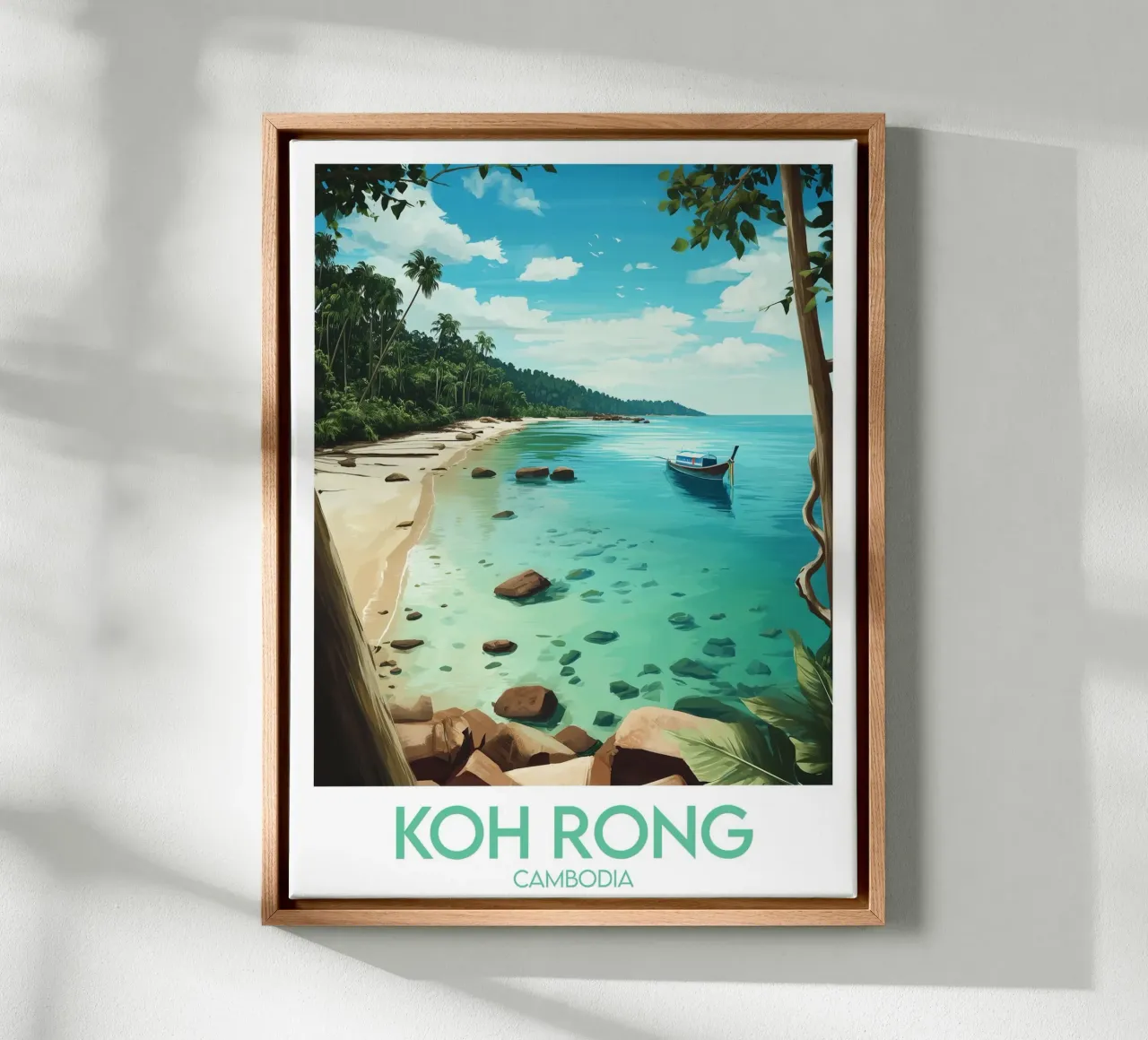 Affiche Koh Rong tela con Cornice a cassetta da Frame the World