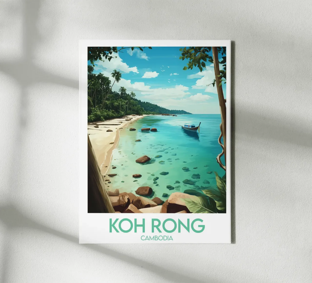 Affiche Koh Rong tela con Cornice a cassetta da Frame the World