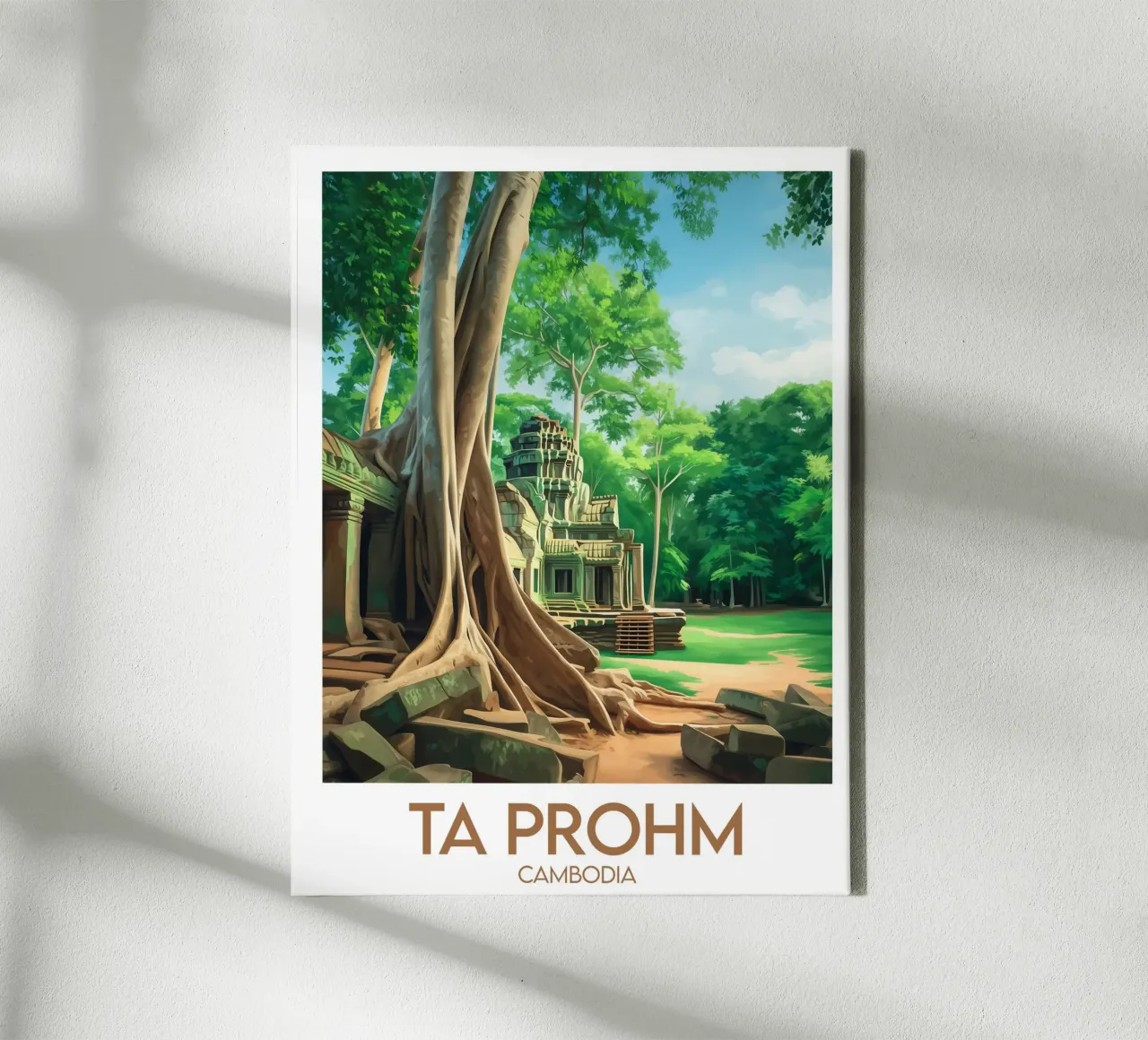 Ta Prohm canvas met Baklijst van Frame the World