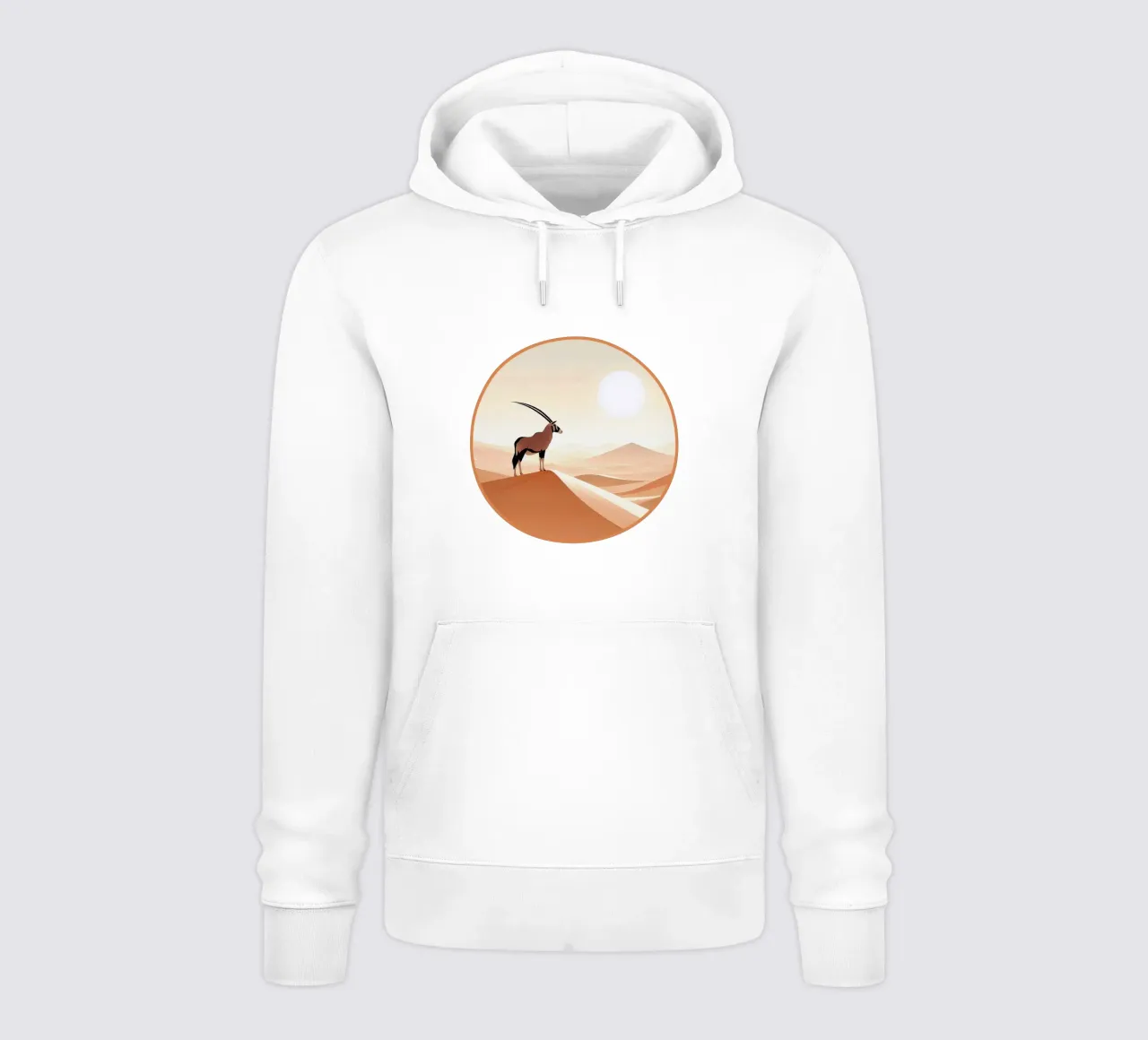 Oryxantilope felpa con cappuccio da Digital Naive