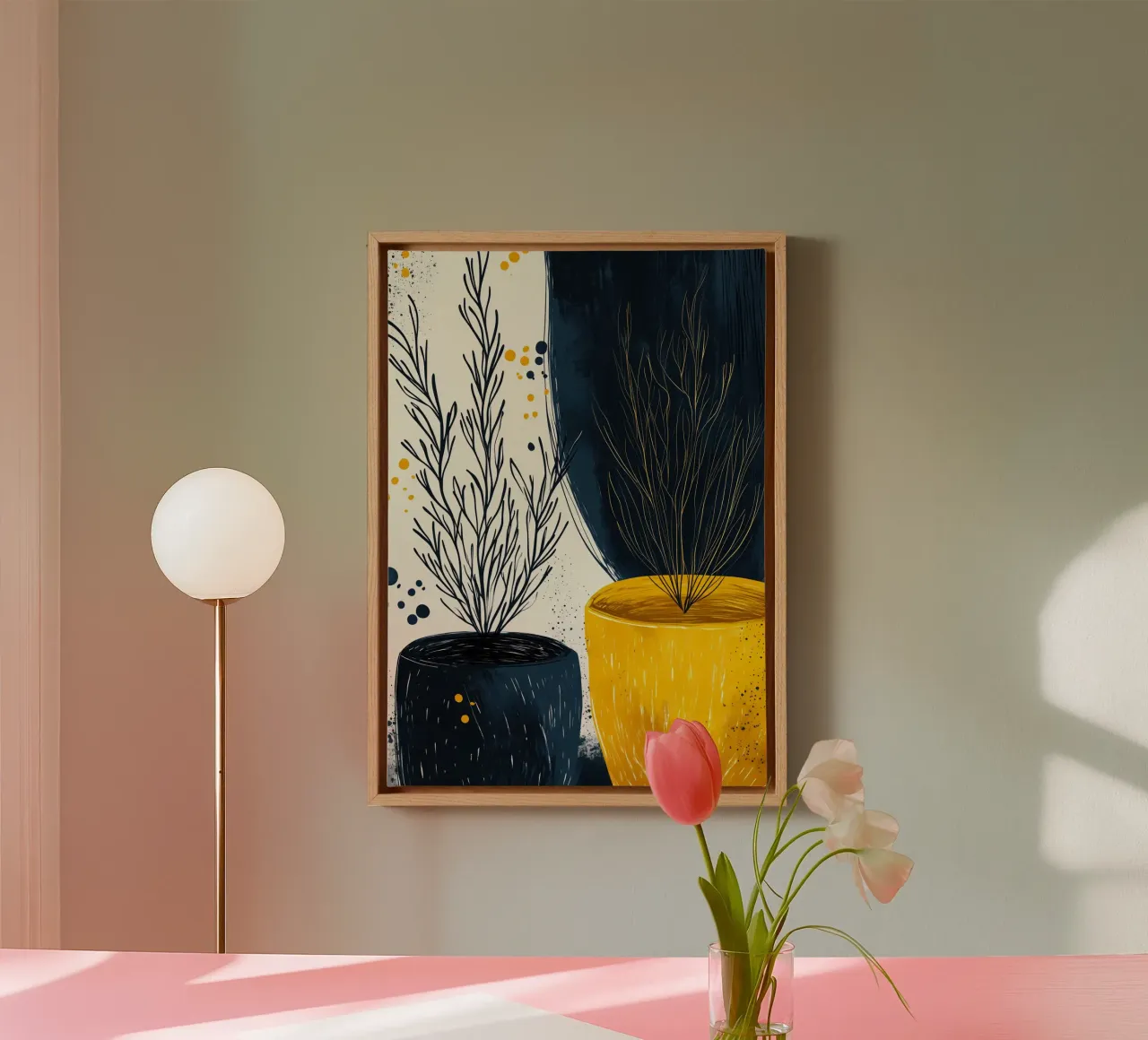 Plantes en pot toile de Justyna Jaszke JBJart
