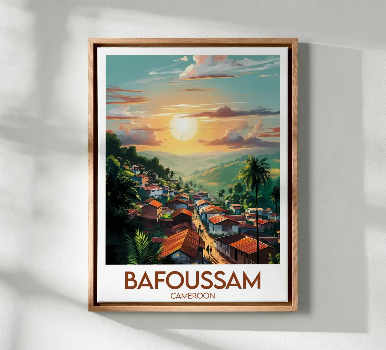 Affiche Bafoussam tela con Cornice a cassetta da Frame the World