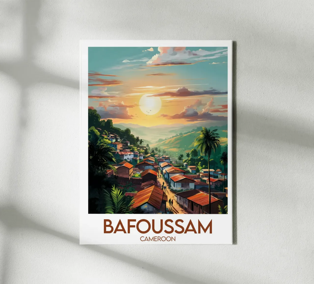 Affiche Bafoussam tela con Cornice a cassetta da Frame the World