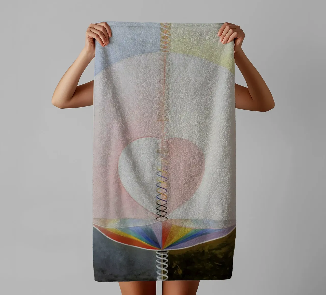 Hilma af Klint - The Dove, No. 1 III asciugamano da bagno da Vintage by JUNIQE