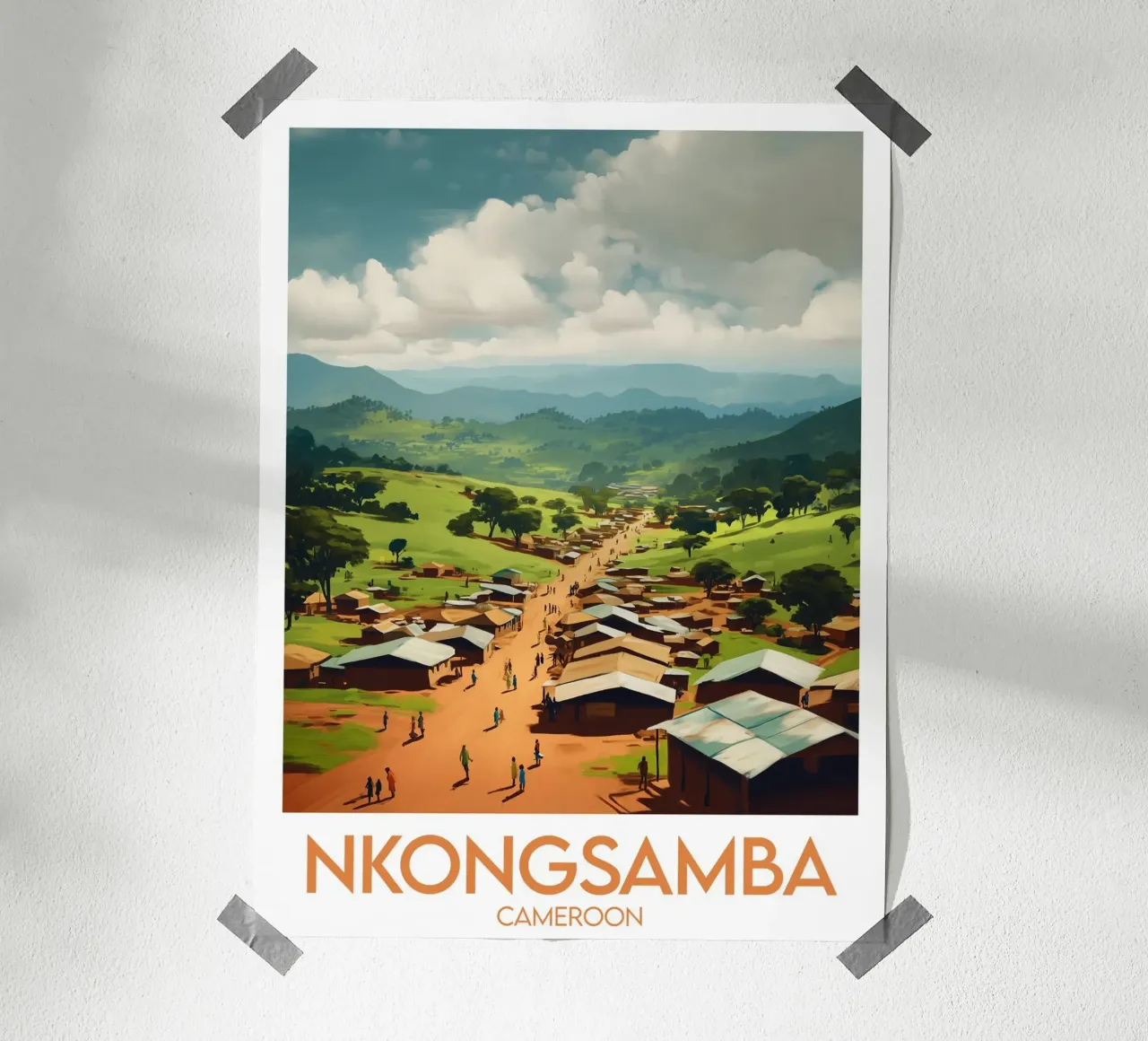 Affiche Nkongsamba poster con telaio in plastica da Frame the World
