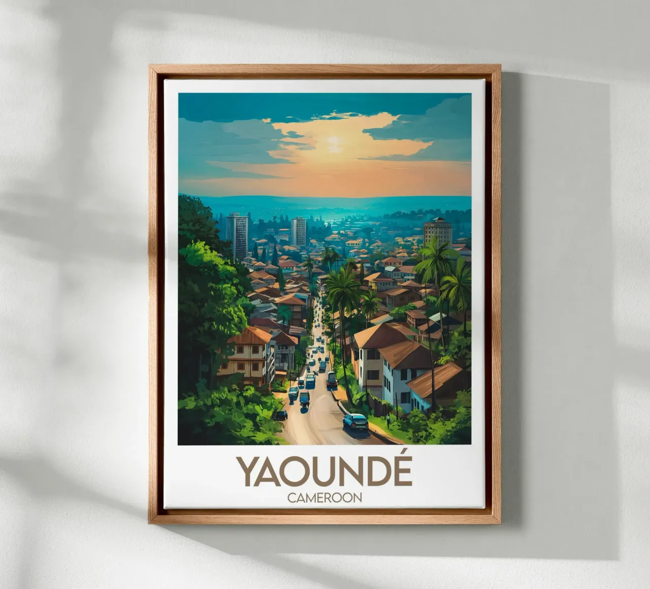 Sede di Yaoundé tela con Cornice a cassetta da Frame the World