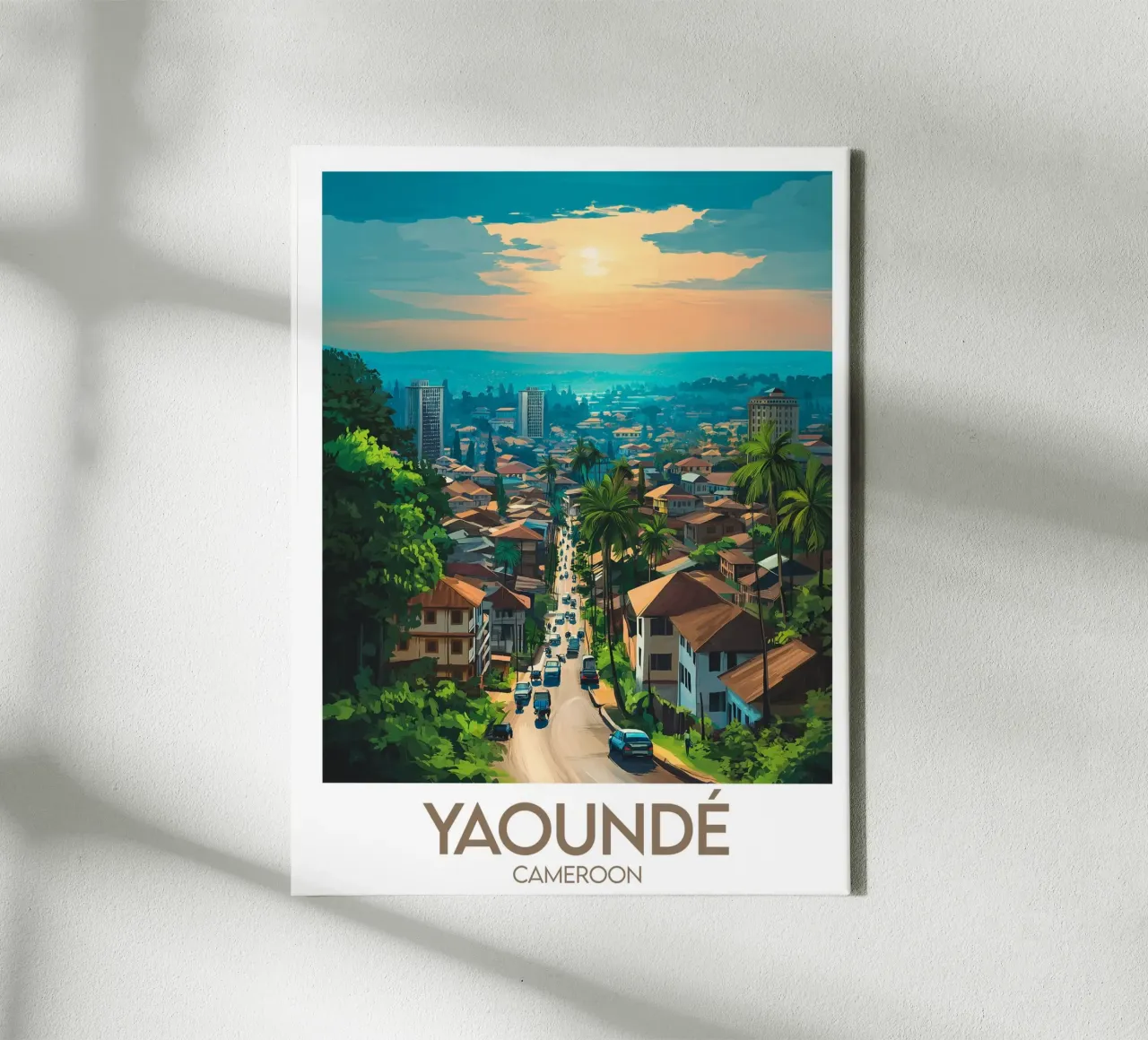 Sede di Yaoundé tela con Cornice a cassetta da Frame the World