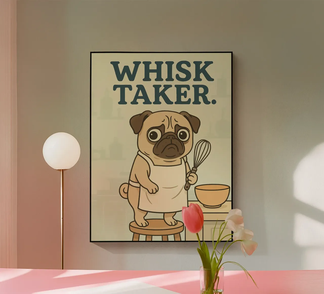 Funny Pug Meme plexiglass da Funny Humor Art