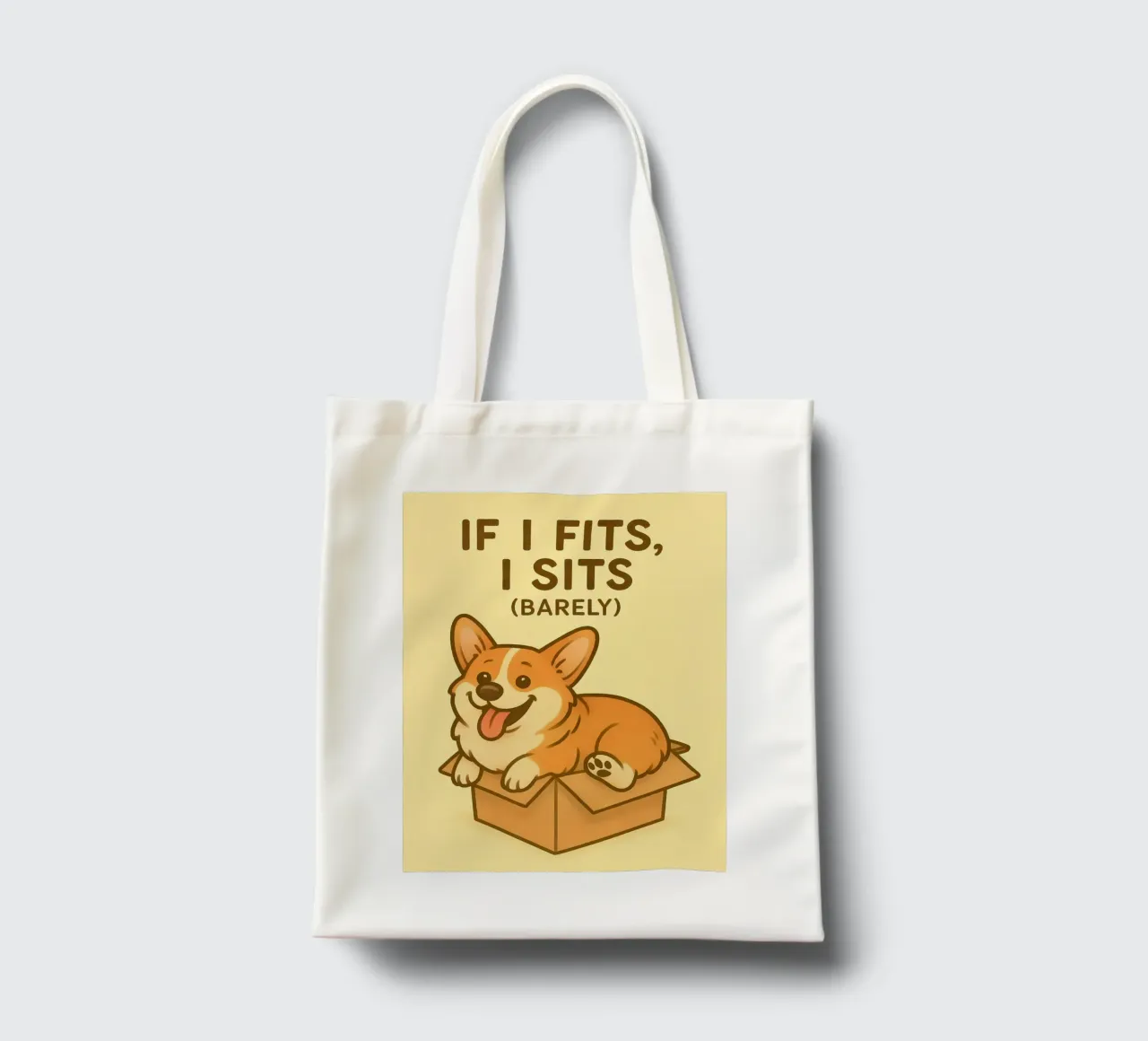 Meme divertente sui Corgi borsa in juta da Funny Humor Art