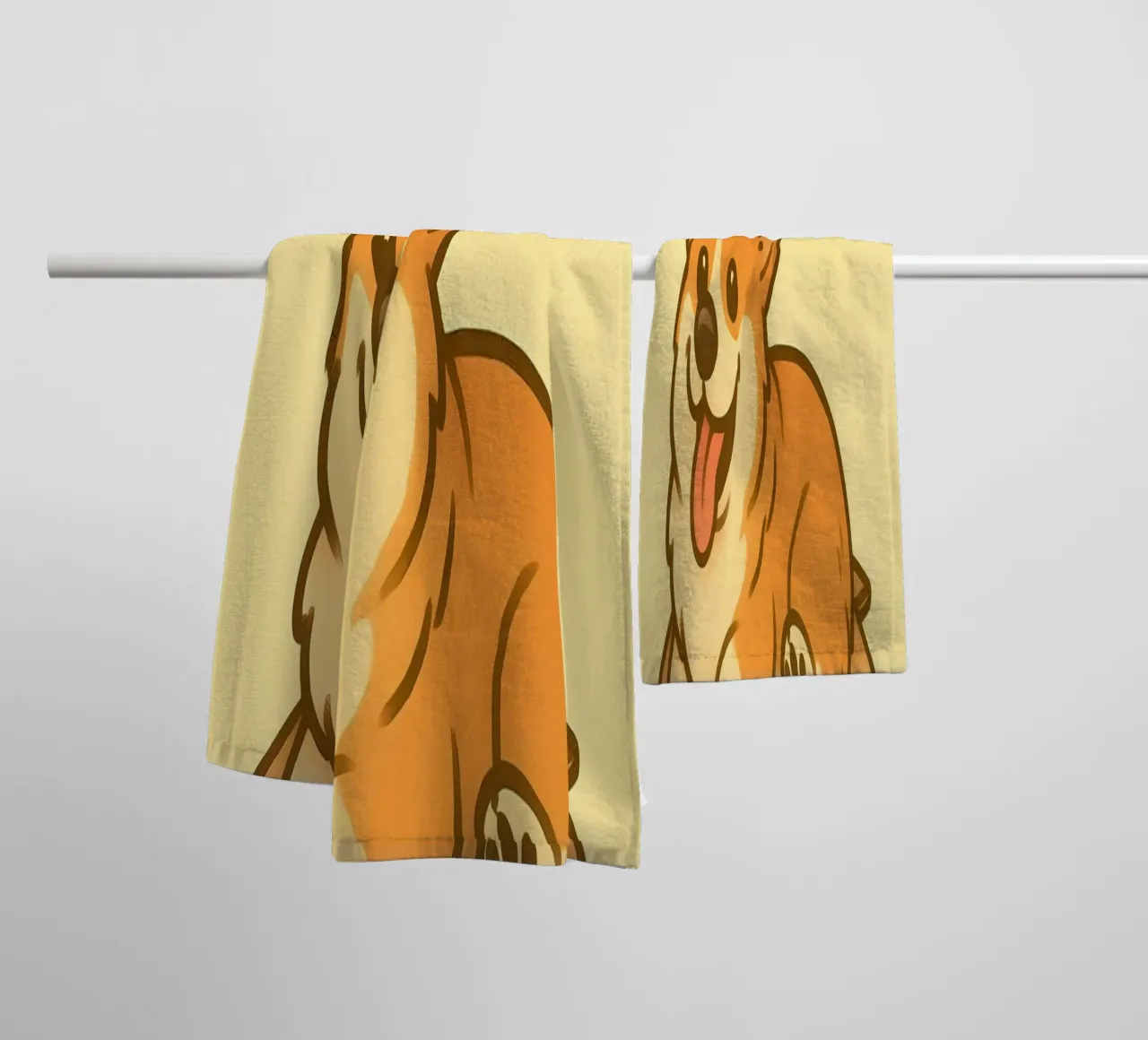 Meme divertente sui Corgi asciugamano da bagno da Funny Humor Art