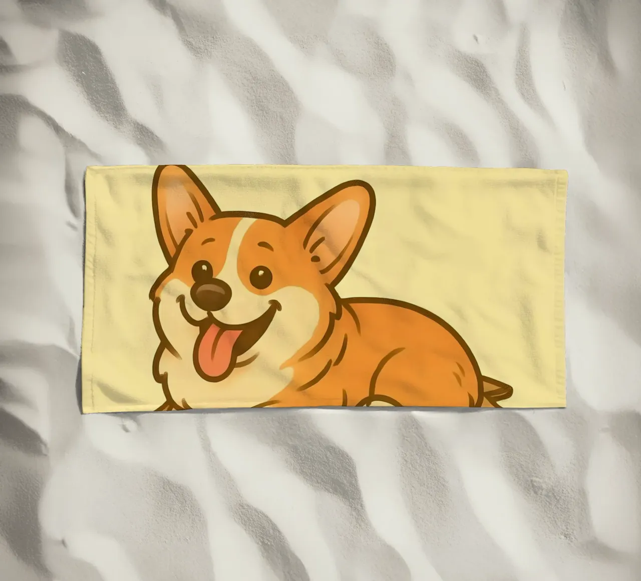 Meme divertente sui Corgi telo mare da Funny Humor Art
