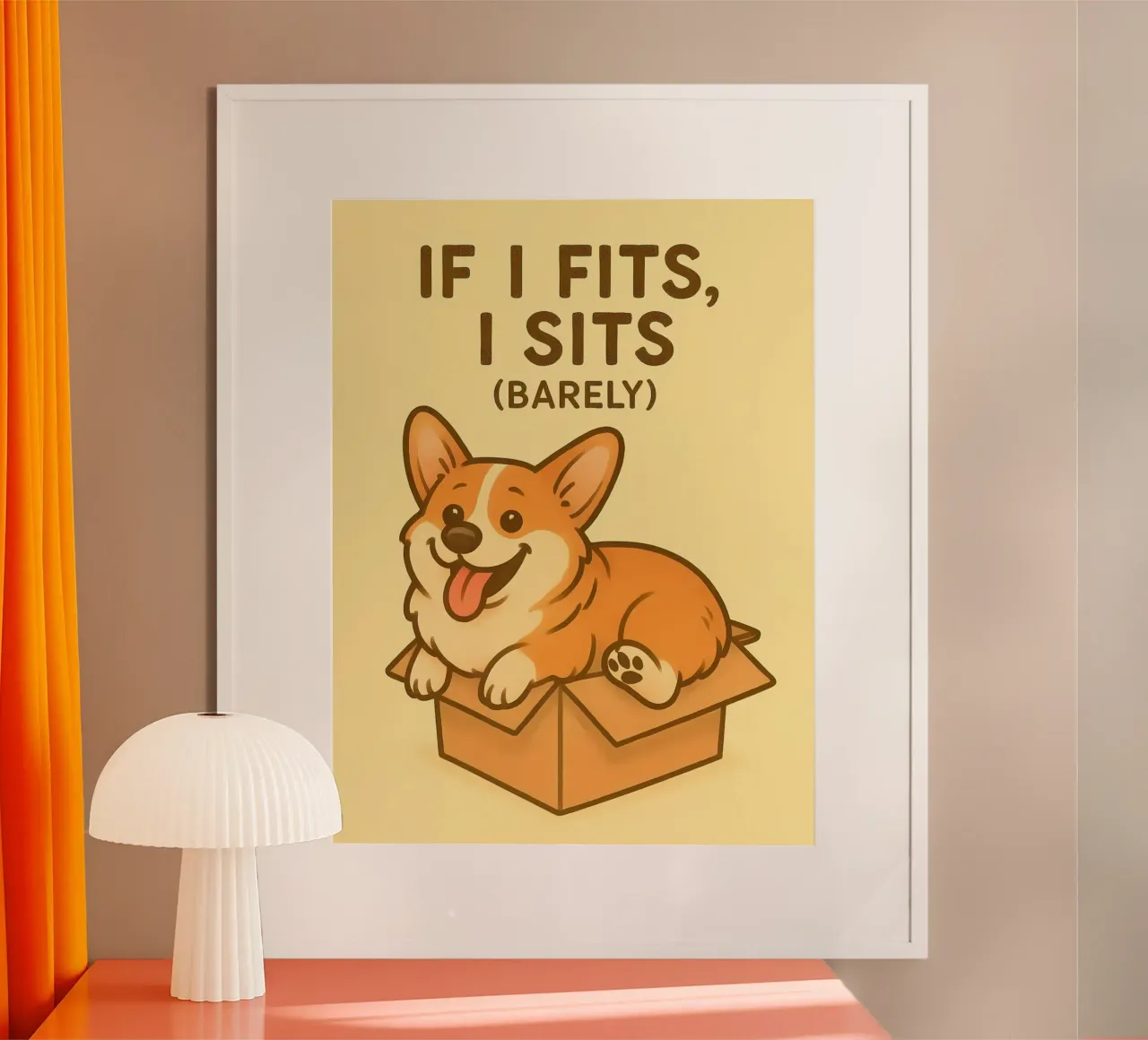 Meme divertente sui Corgi carta hahnemühle da Funny Humor Art