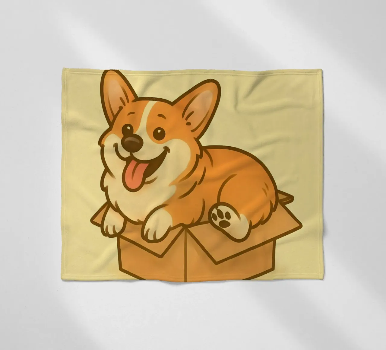 Meme divertente sui Corgi coperta in pile da Funny Humor Art