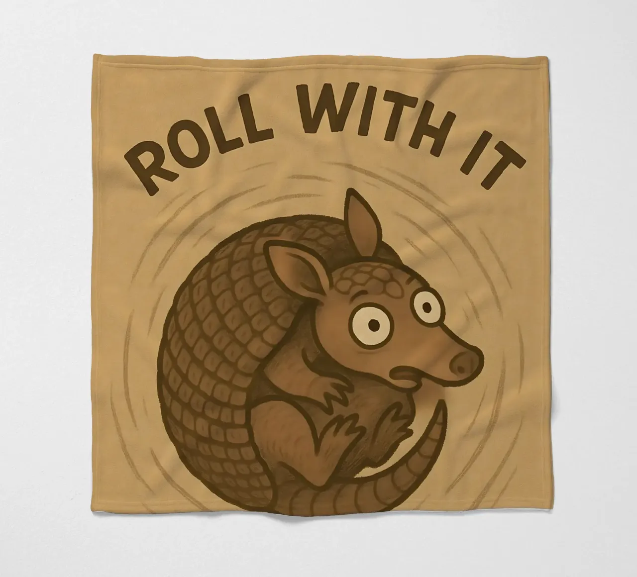 Meme divertente sull'armadillo coperta in pile da Funny Humor Art