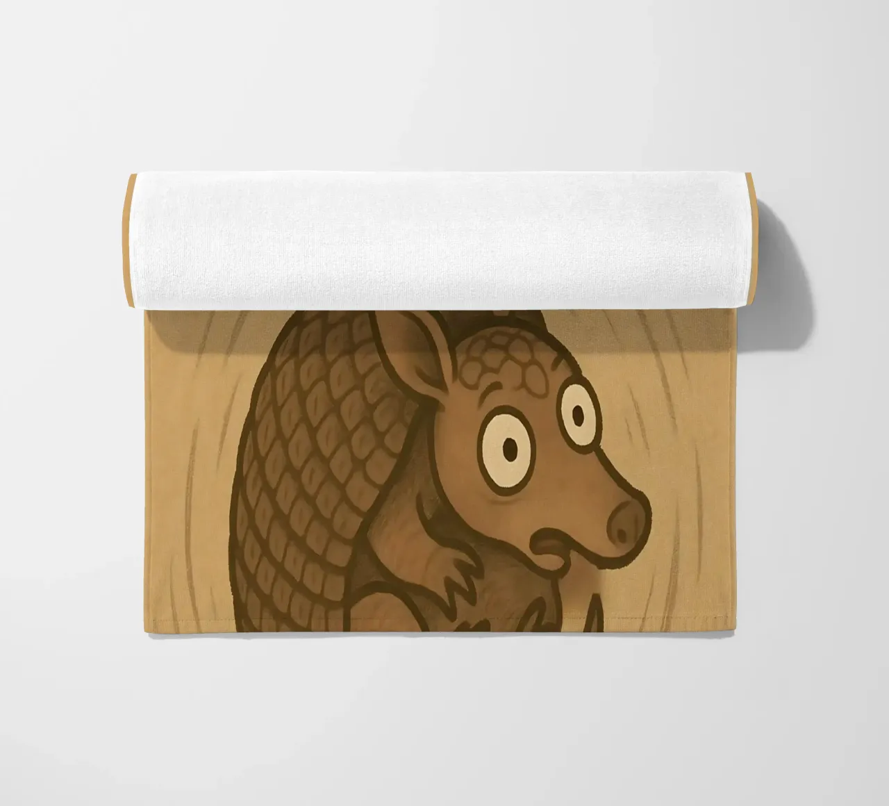 Meme divertente sull'armadillo telo mare da Funny Humor Art